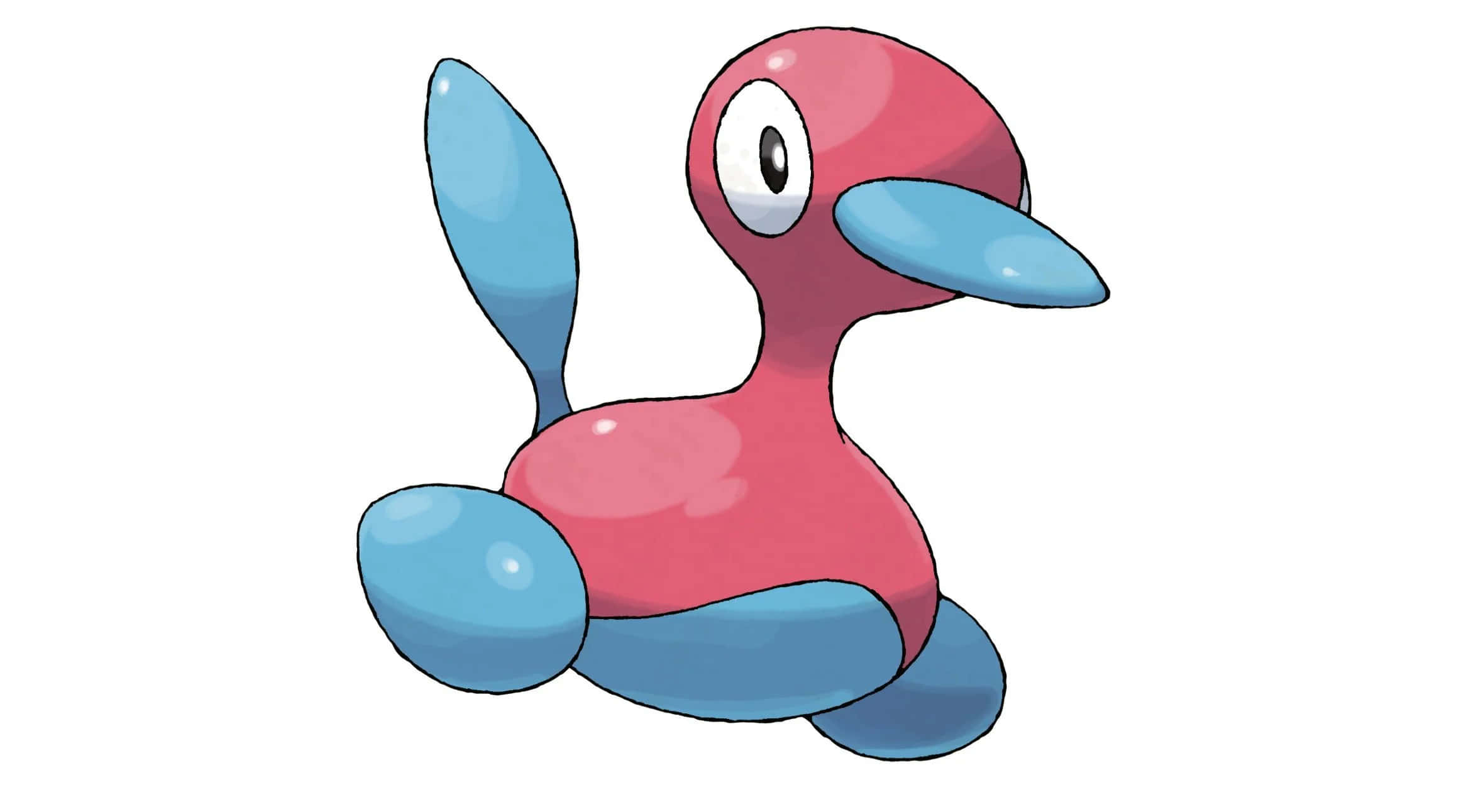 Porygon2, white, glossy finish, Full HD Desktop Wallpaper