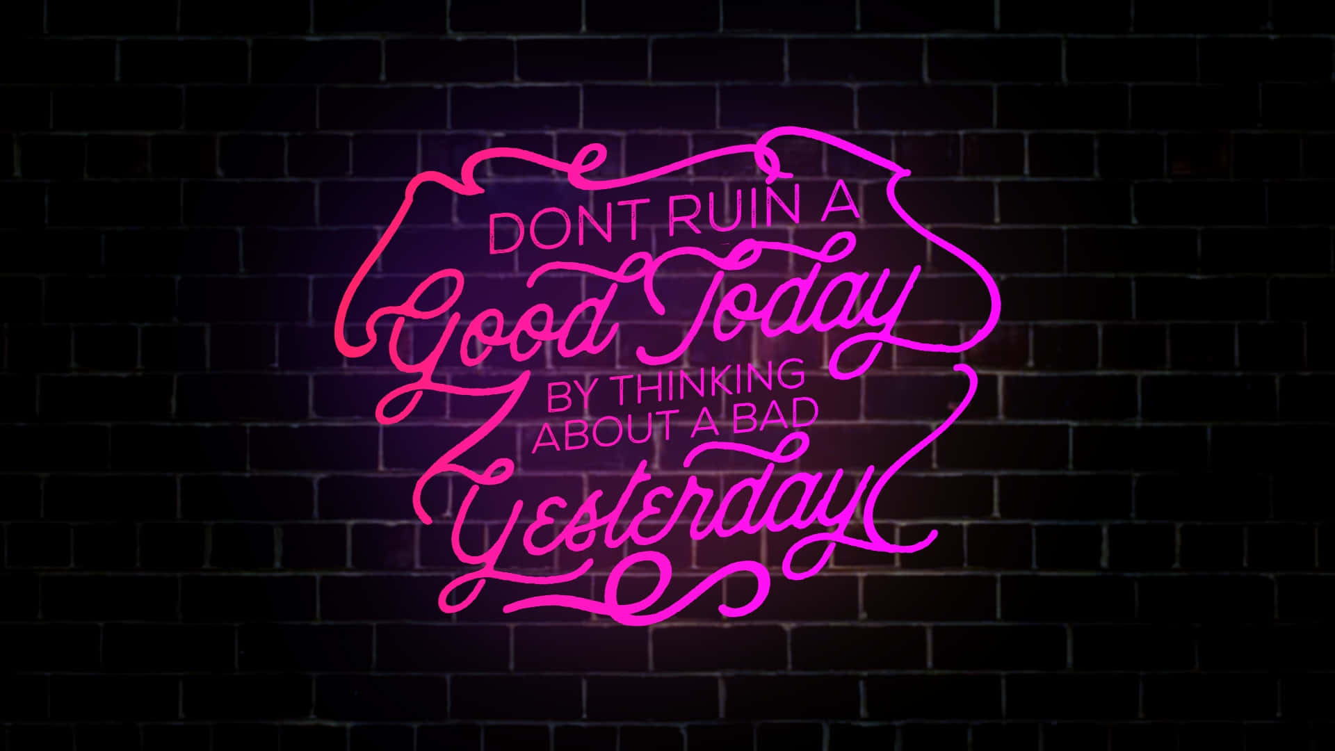 neon sign, motivational quote, vibrant pink, Full HD Desktop Wallpaper