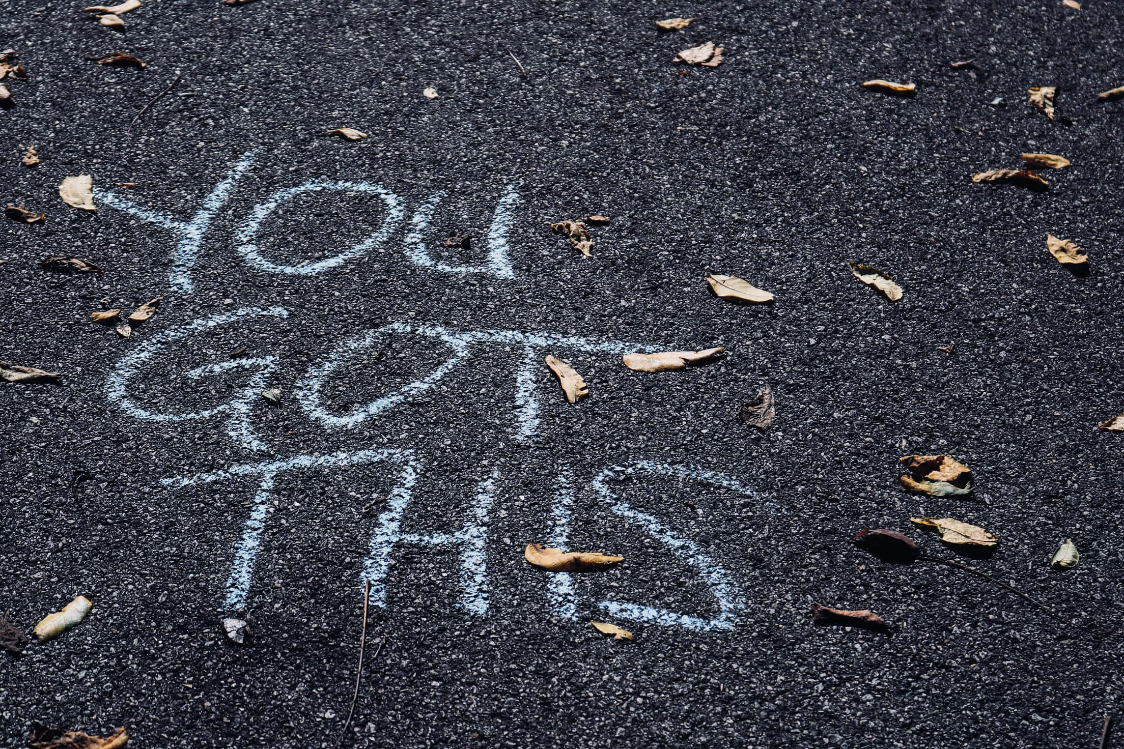 You Got This, white chalk, dark asphalt, Full HD Desktop Wallpaper