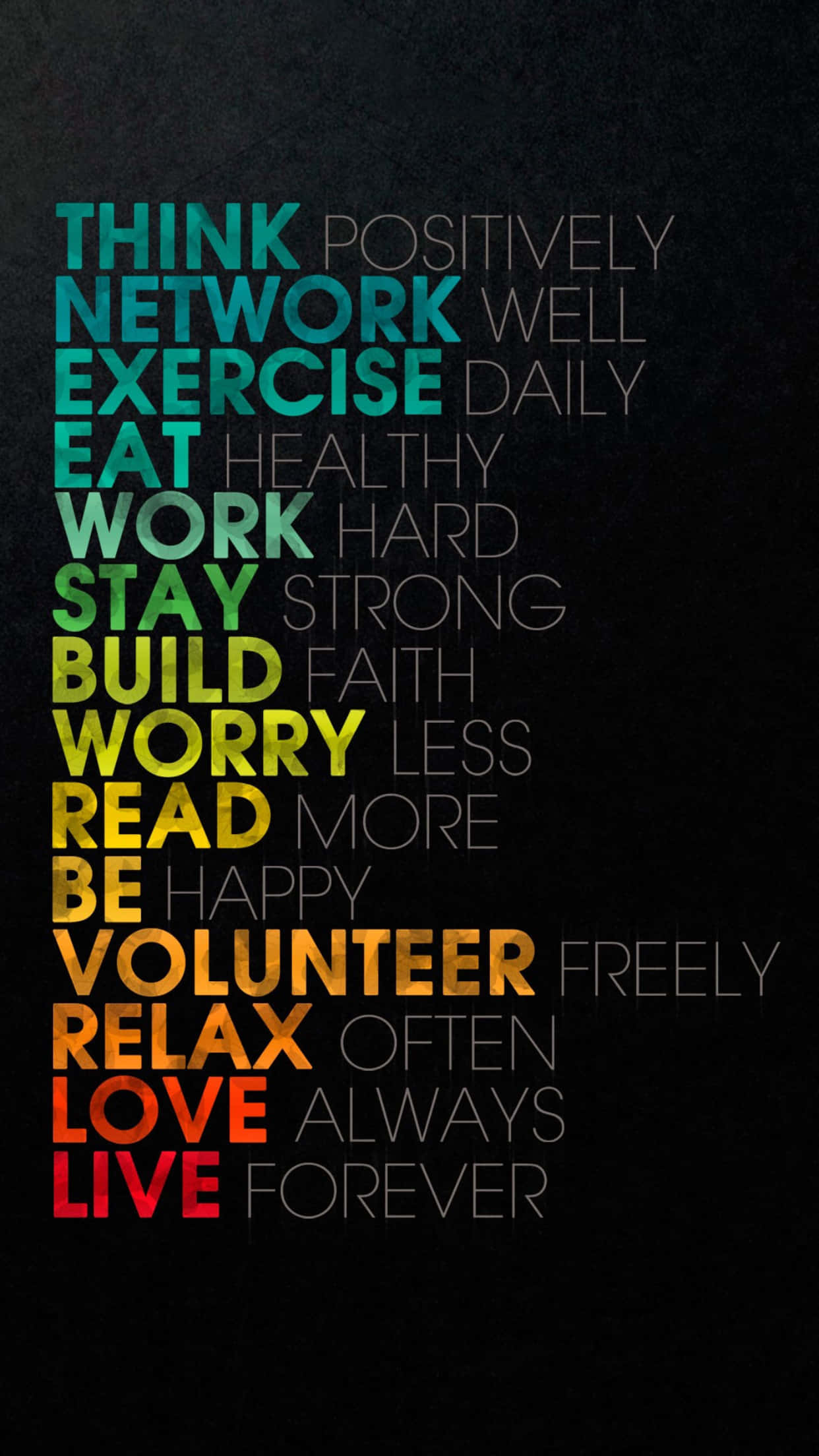 black background, colorful words, dark textured background, Full HD Phone Wallpaper