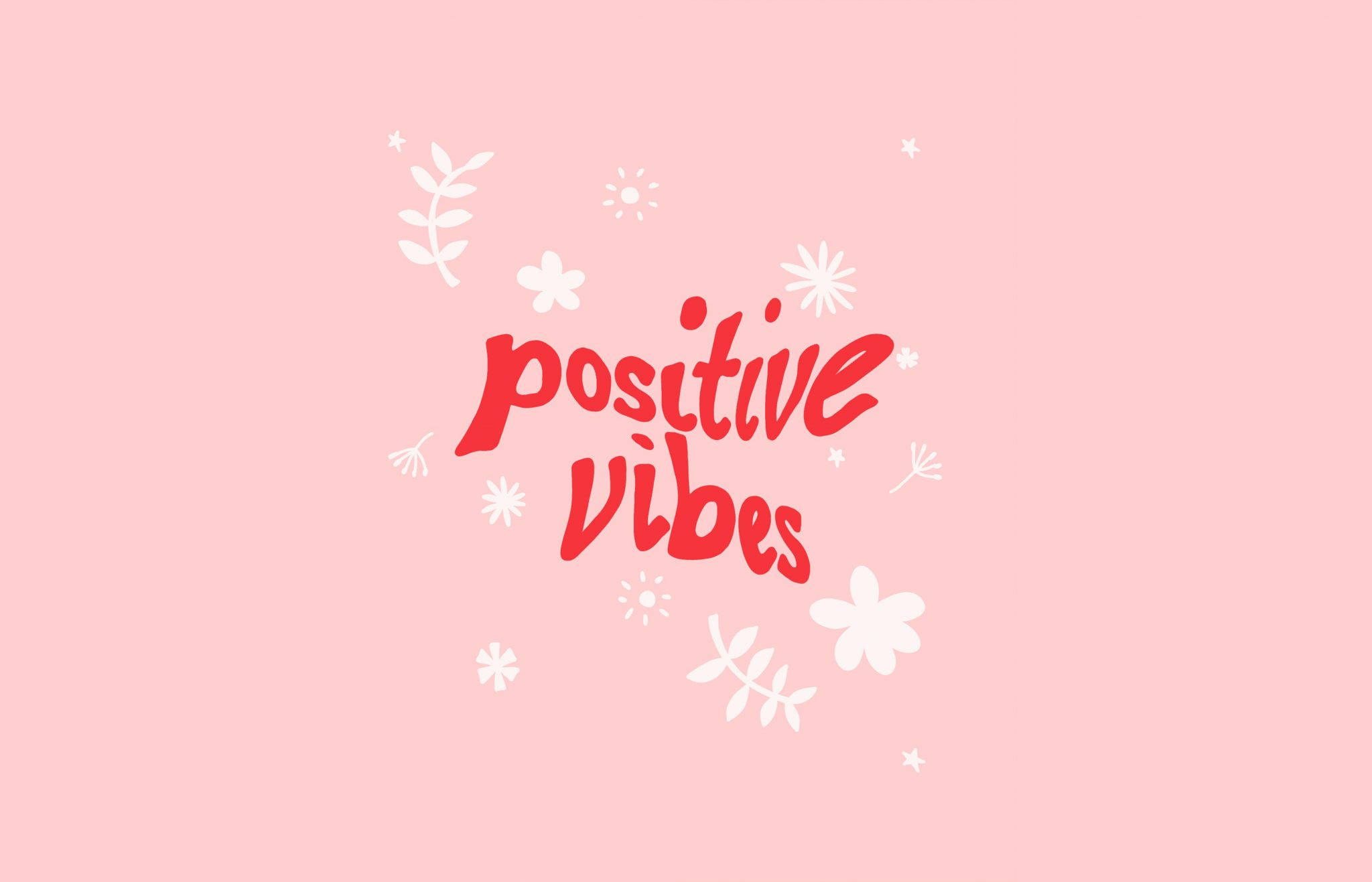 red cursive text, white floral motifs, star motifs, Full HD Desktop Wallpaper