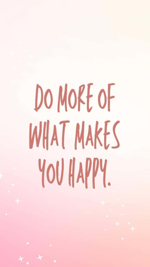 pink gradient, handwritten motivational quote, sparkling stars, SD Phone Wallpaper