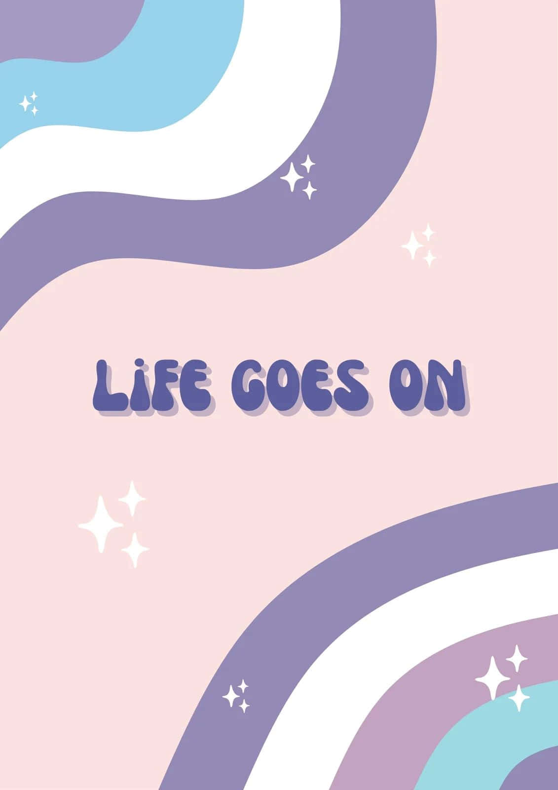 pastel pink, purple and blue waves, white sparkles, HD Phone Wallpaper