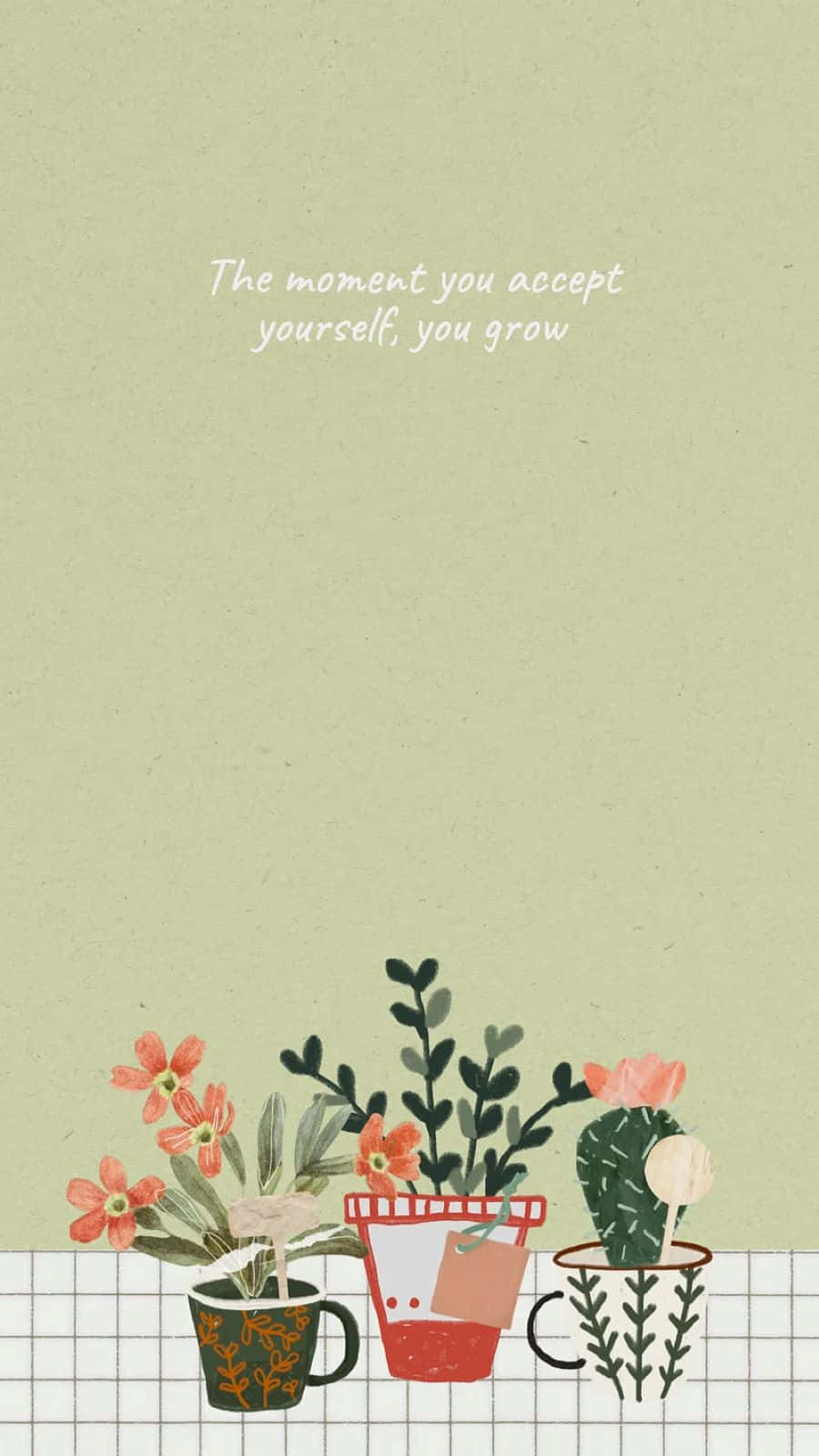 acceptance growth, positive quote, aesthetic, HD Phone Wallpaper