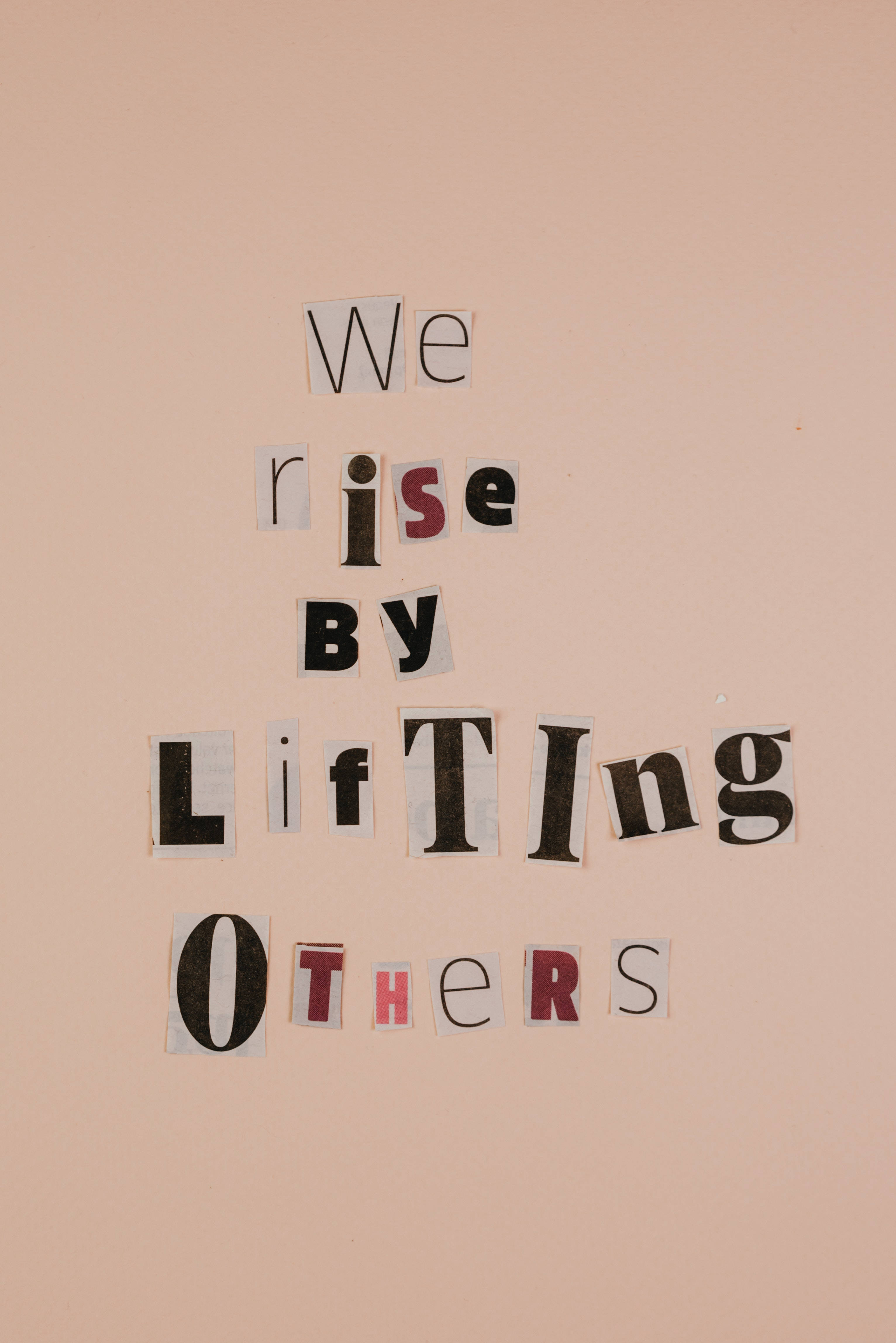 positive cut out letters, black, red, 4K Phone Wallpaper