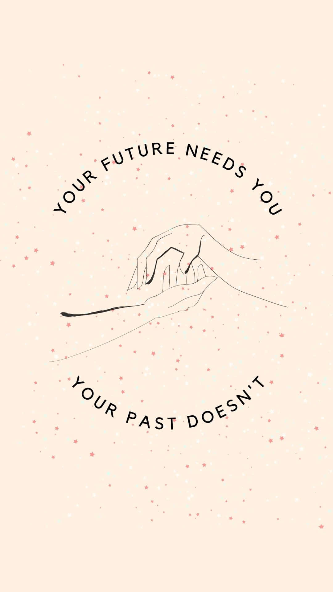positivity aesthetic, minimalist line art, hand reaching forward, Full HD Phone Wallpaper