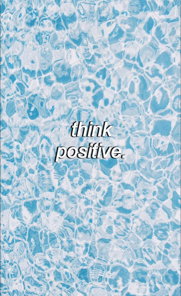 clear blue water, sunlight reflecting off the surface, white text, SD Phone Wallpaper
