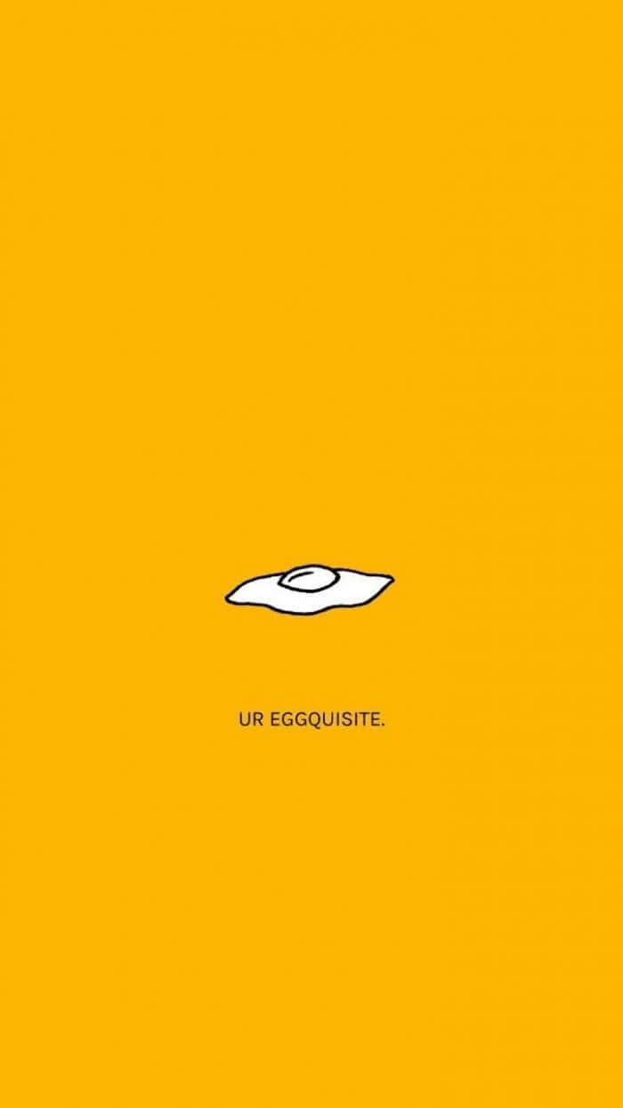 Ur Eggsquisite Aesthetic Mood, minimalist white line drawing, fried egg, SD Phone Wallpaper