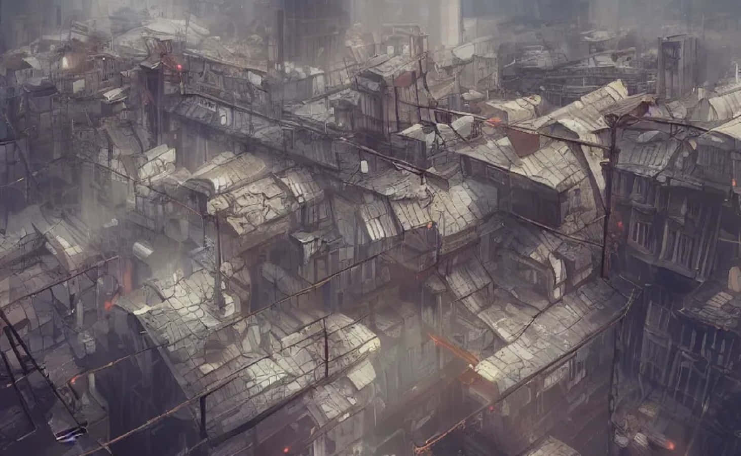 Post-apocalyptic World, Streets, crumbling urban sprawl, HD Desktop Wallpaper