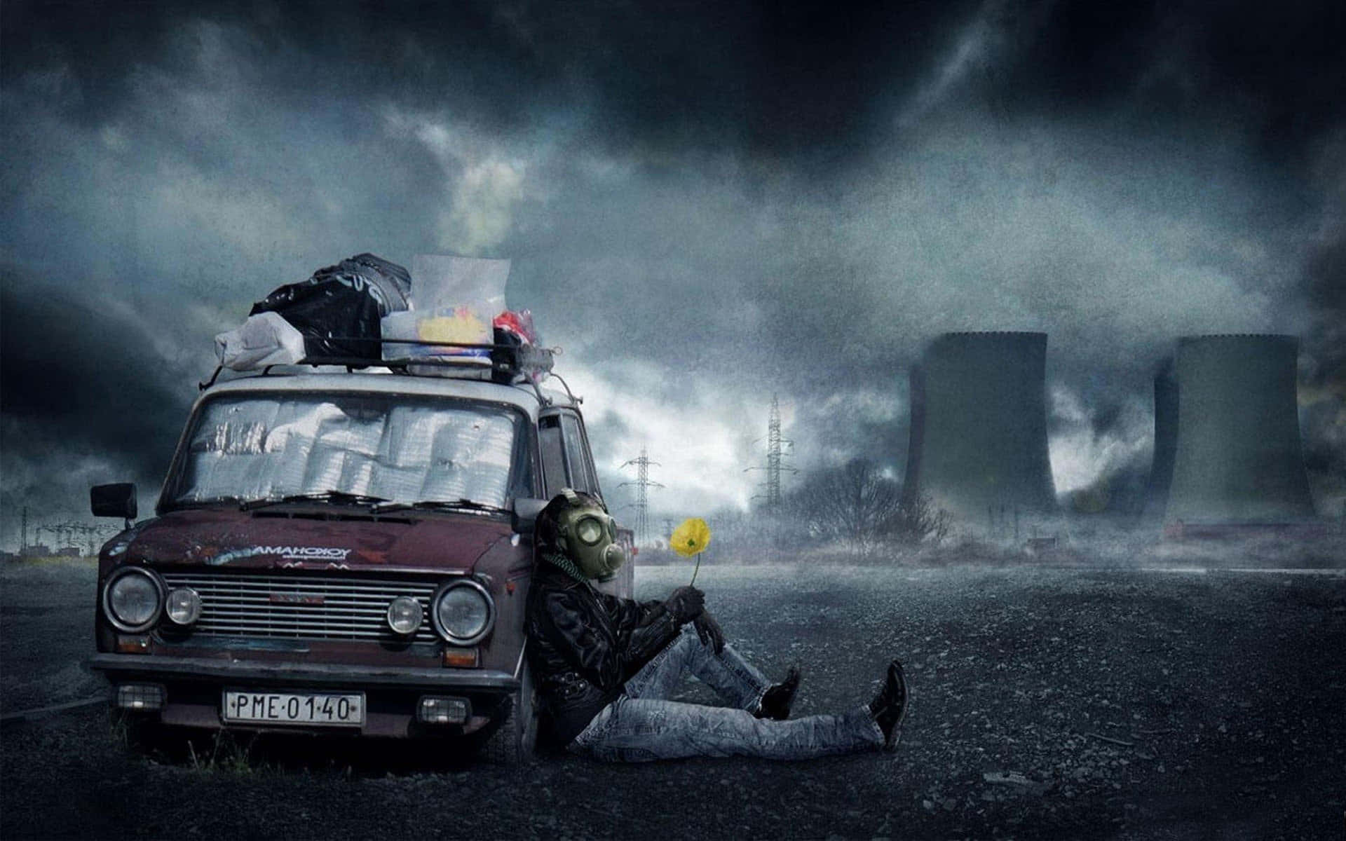 nuclear winter, 1920 x 1200, gas mask, Full HD Desktop Wallpaper
