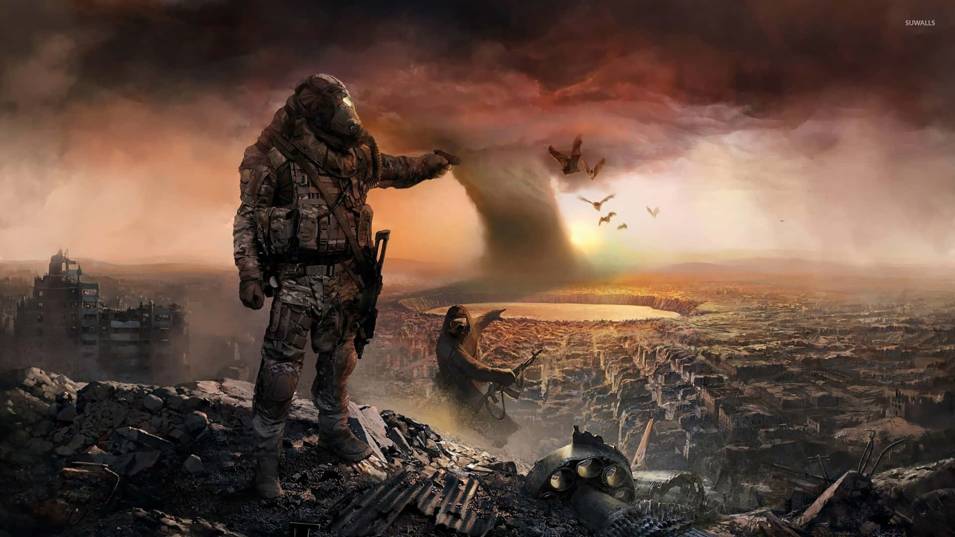 post-apocalyptic, abandoned city, ruined city, Full HD Desktop Wallpaper