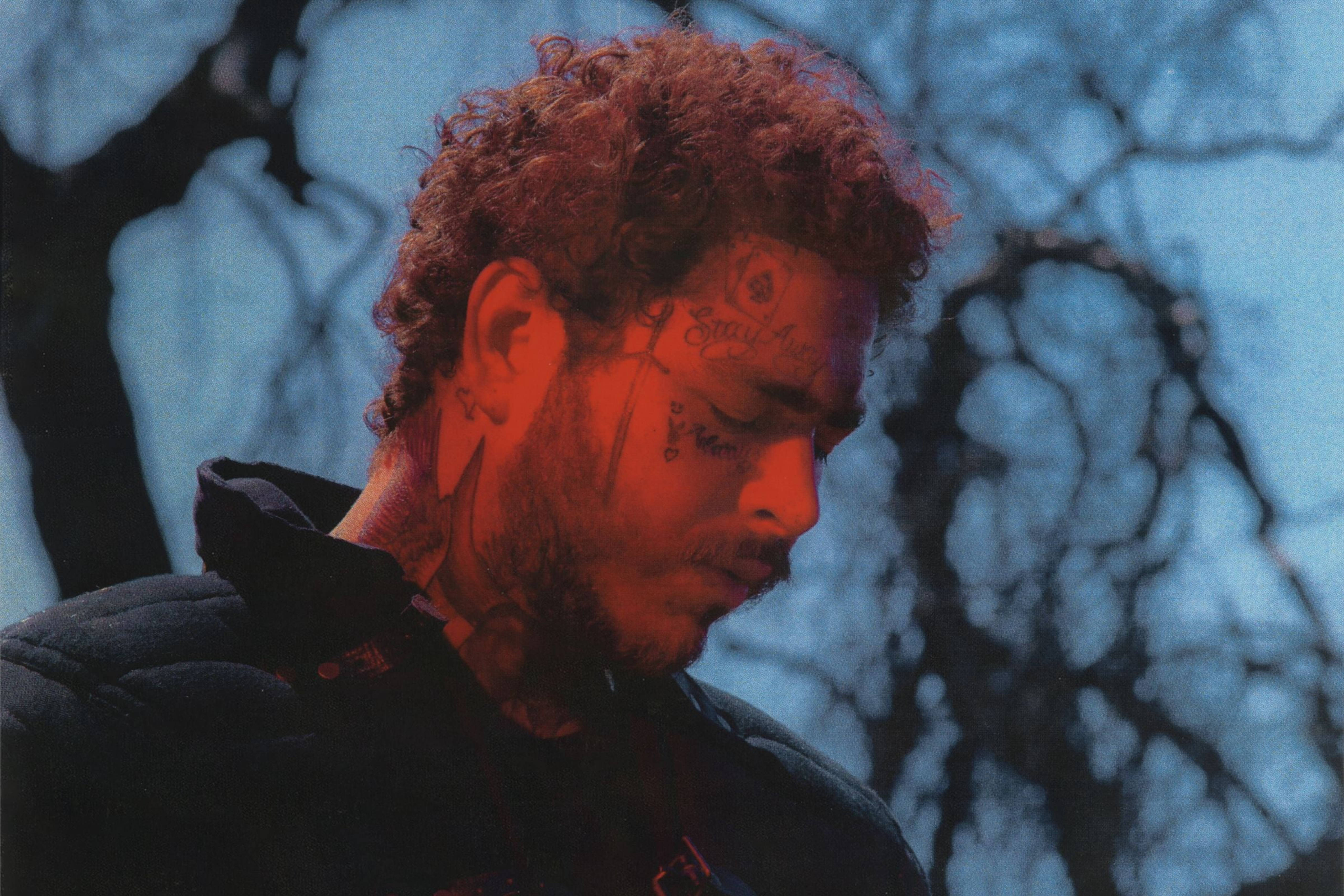 Post Malone, curly red hair, tattoos, 5K Desktop Wallpaper