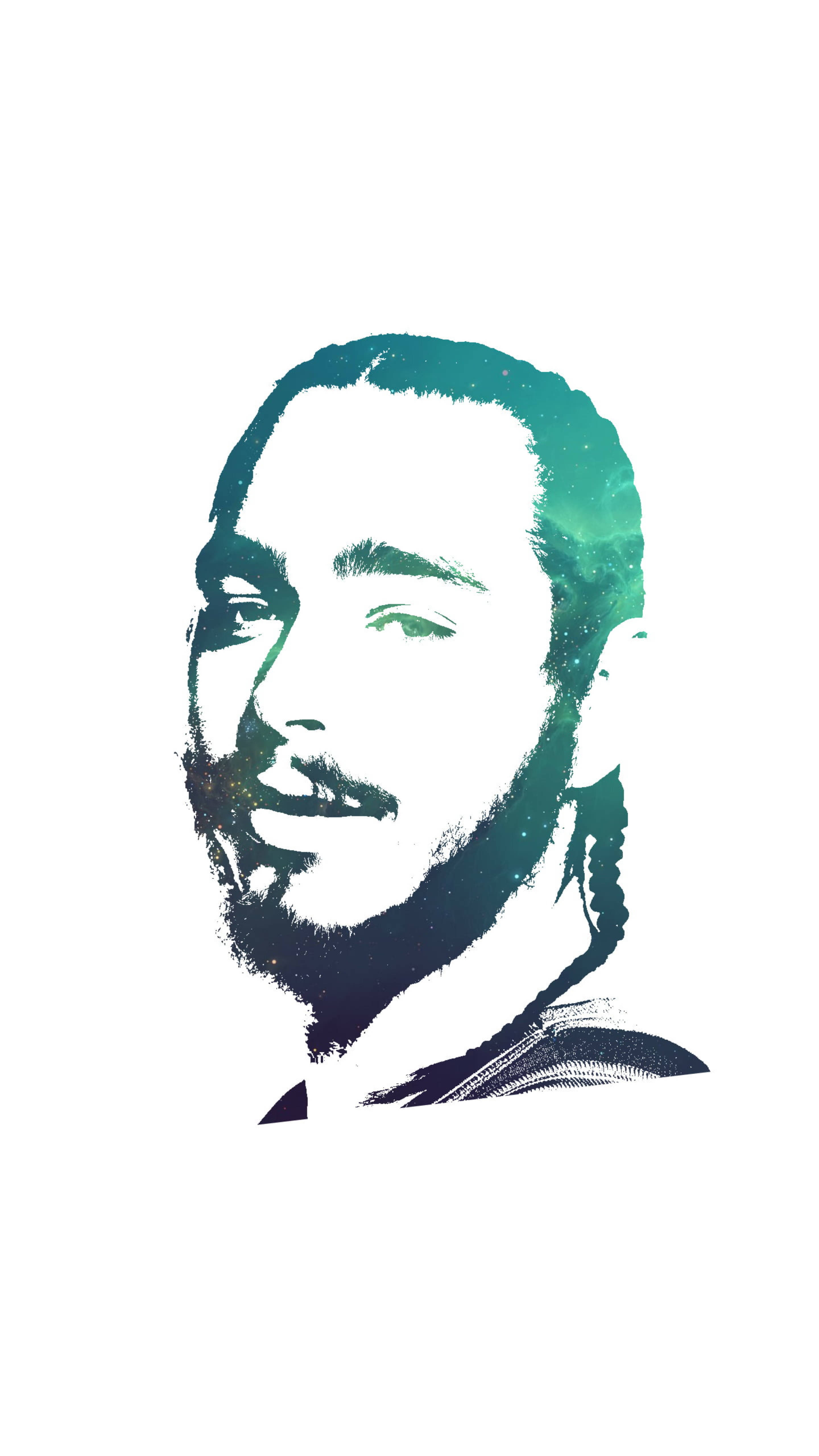 Post Malone, teal, black, 5K Phone Wallpaper