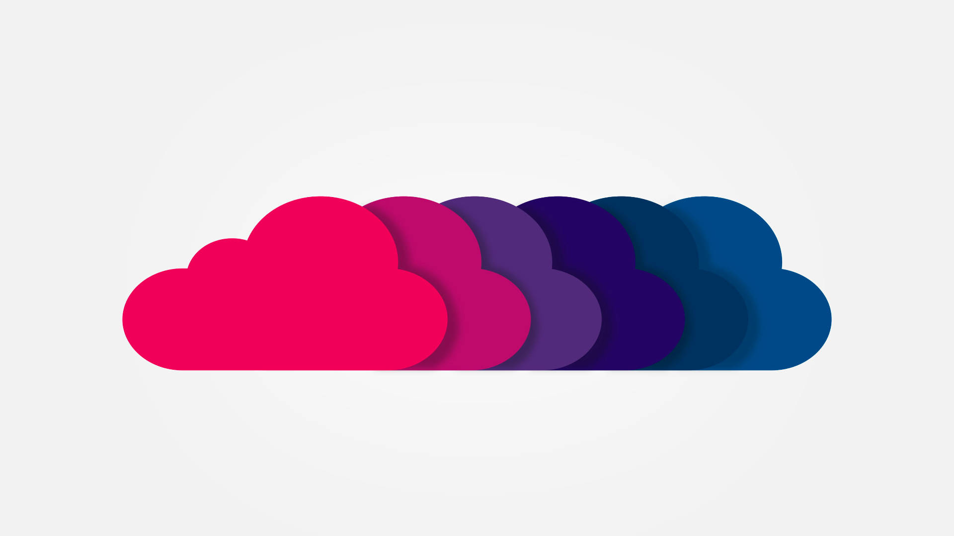 Multiple Clouds, gradient layers, pink to blue, Full HD Desktop Wallpaper