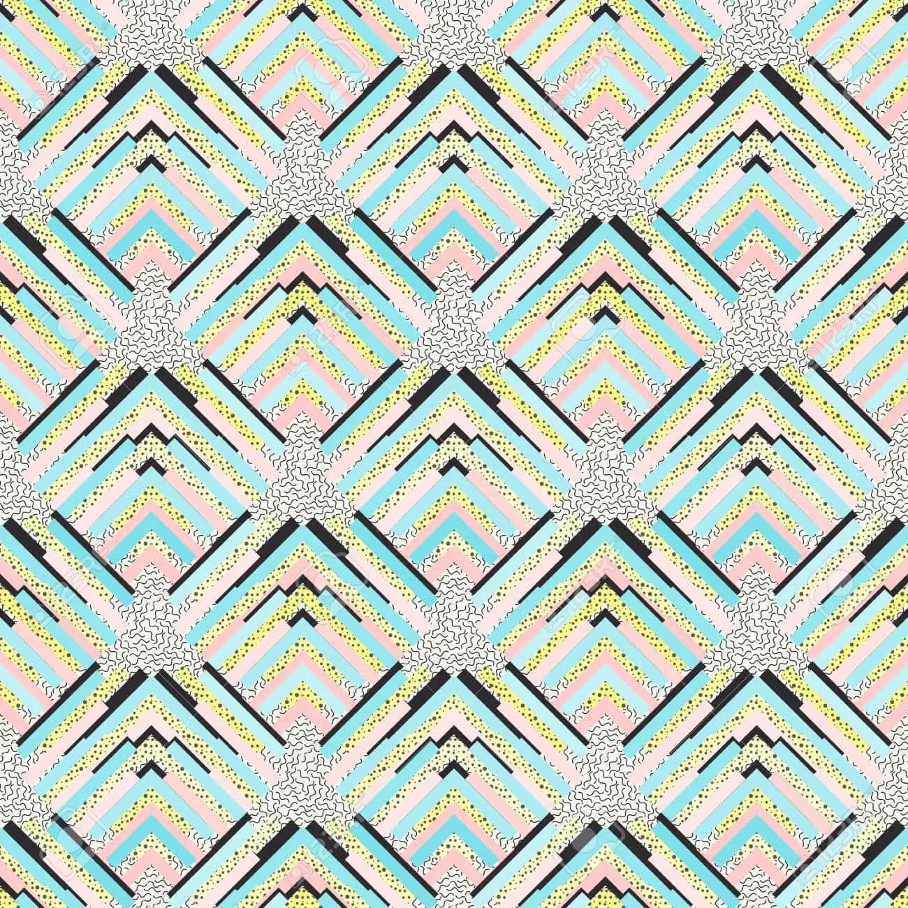 Postmodernism, chevron, pastel blue, HD Desktop Wallpaper