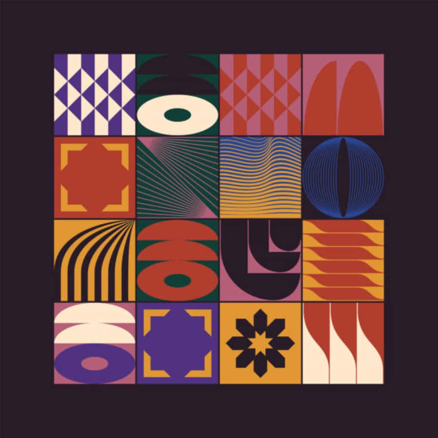 Postmodernism, 900 x 900, vibrant grid, SD Desktop Wallpaper