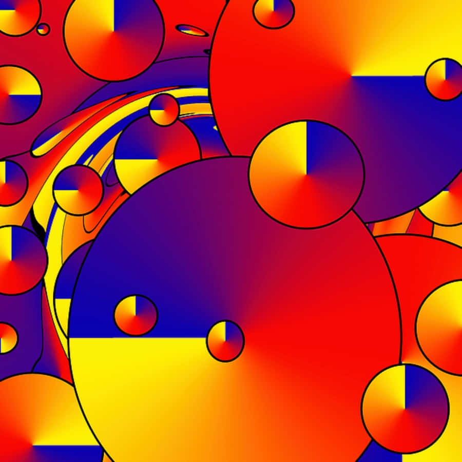 Postmodernism, red, yellow, SD Desktop Wallpaper