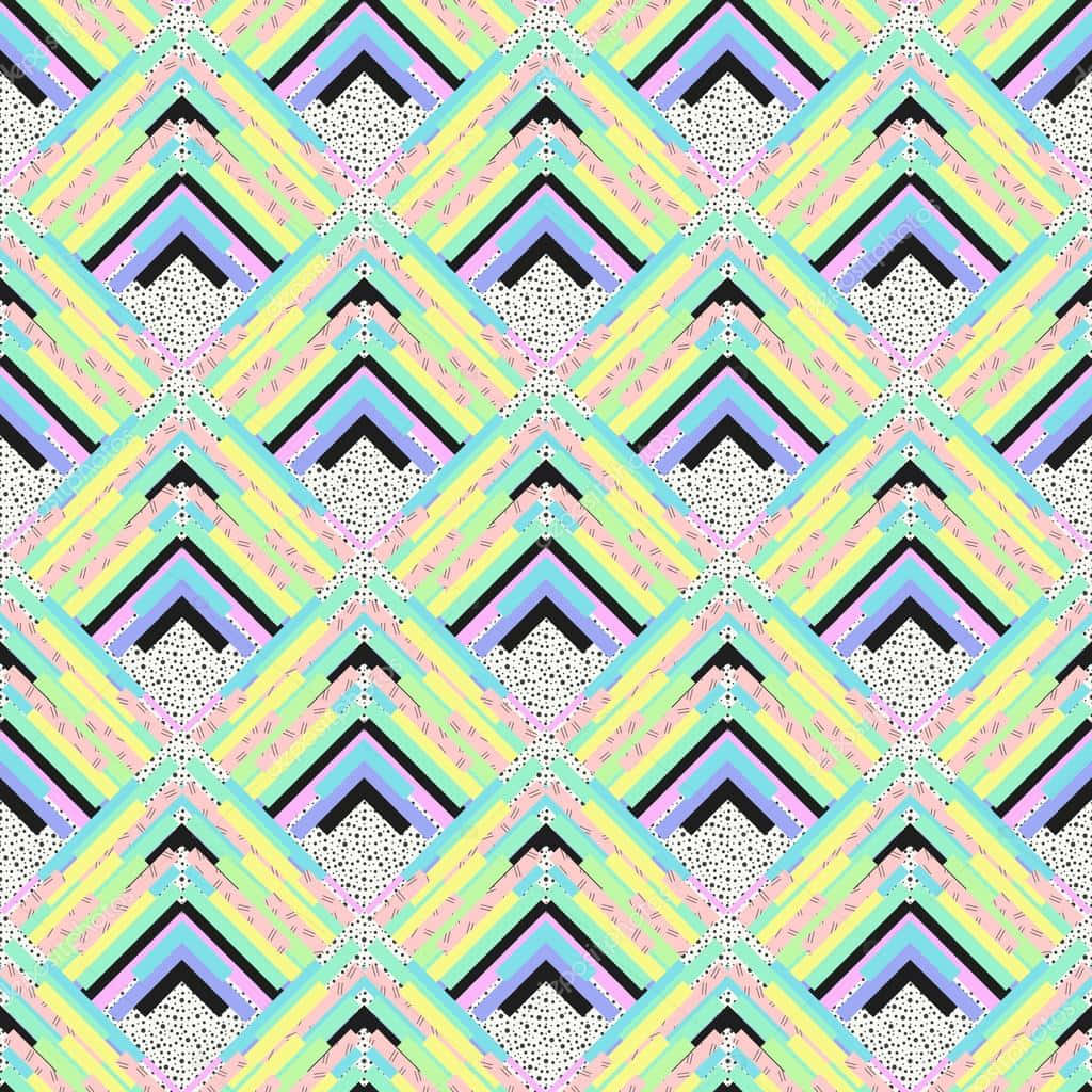 Postmodernism, chevron pattern, pastel stripes, SD Desktop Wallpaper