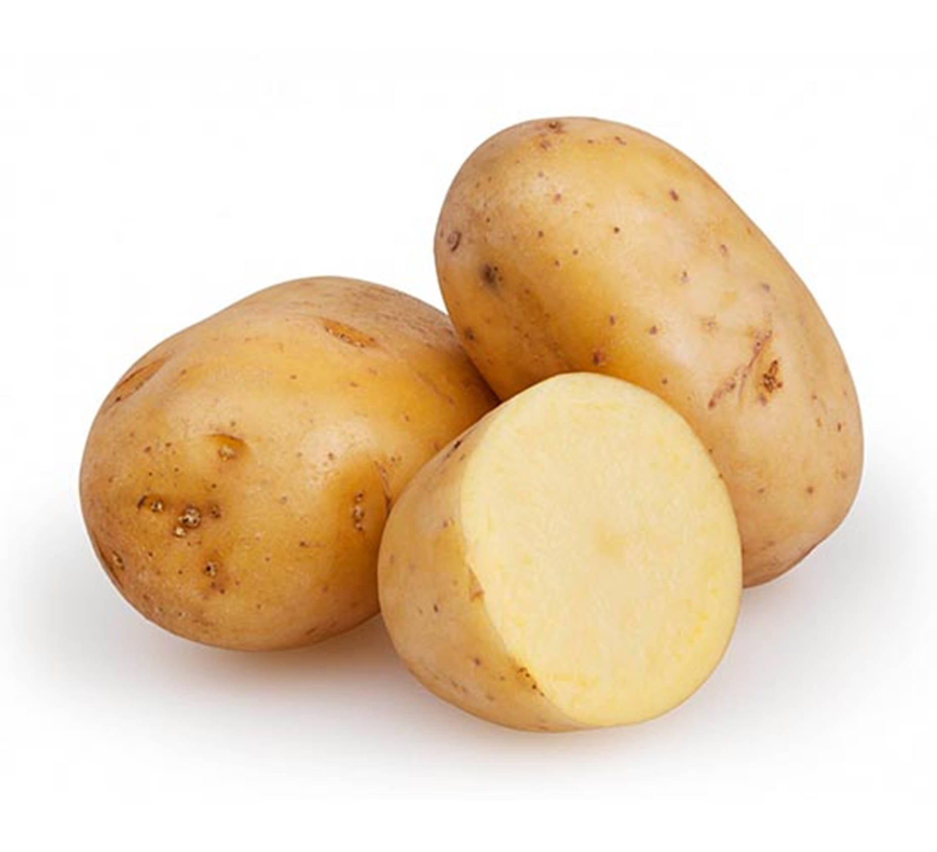 potato, sliced in half, pale interior, HD Desktop Wallpaper