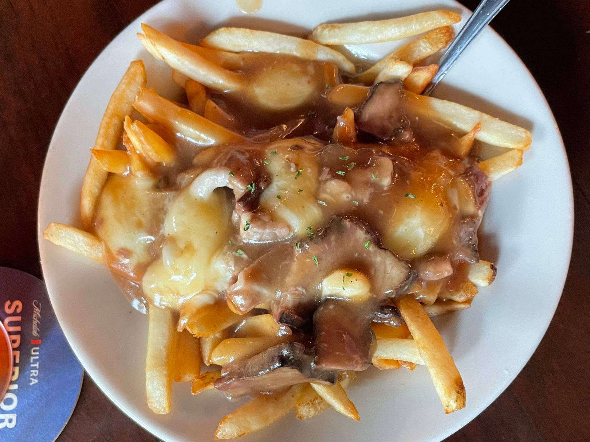 poutine, golden fries, rich brown gravy, Full HD Desktop Wallpaper