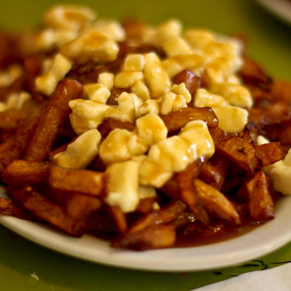 poutine, cheese curds, fries, SD Desktop Wallpaper