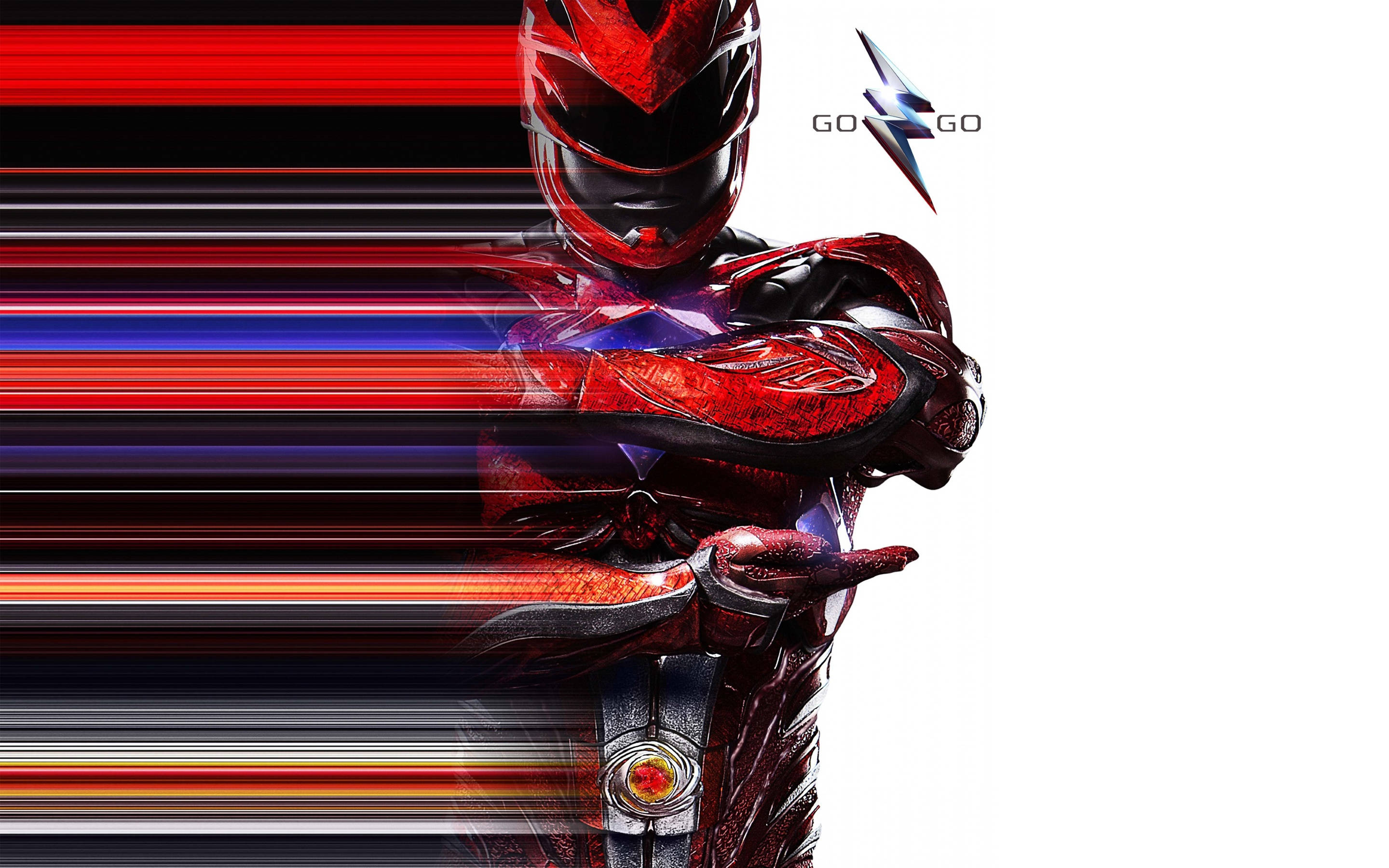 Red Power Rangers, red armored superhero, dynamic pose, 2K Desktop Wallpaper
