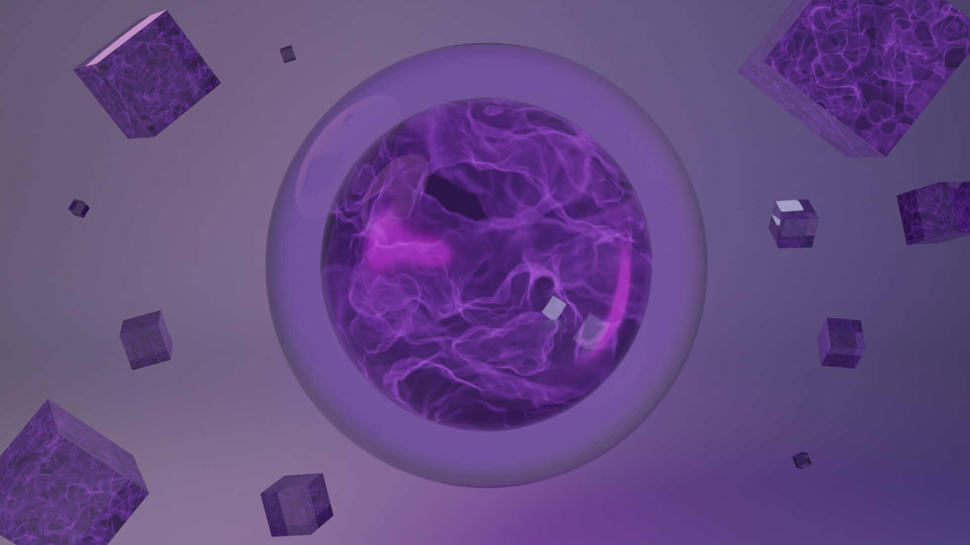Power Stone, glowing purple sphere, swirling energy, Full HD Desktop Wallpaper