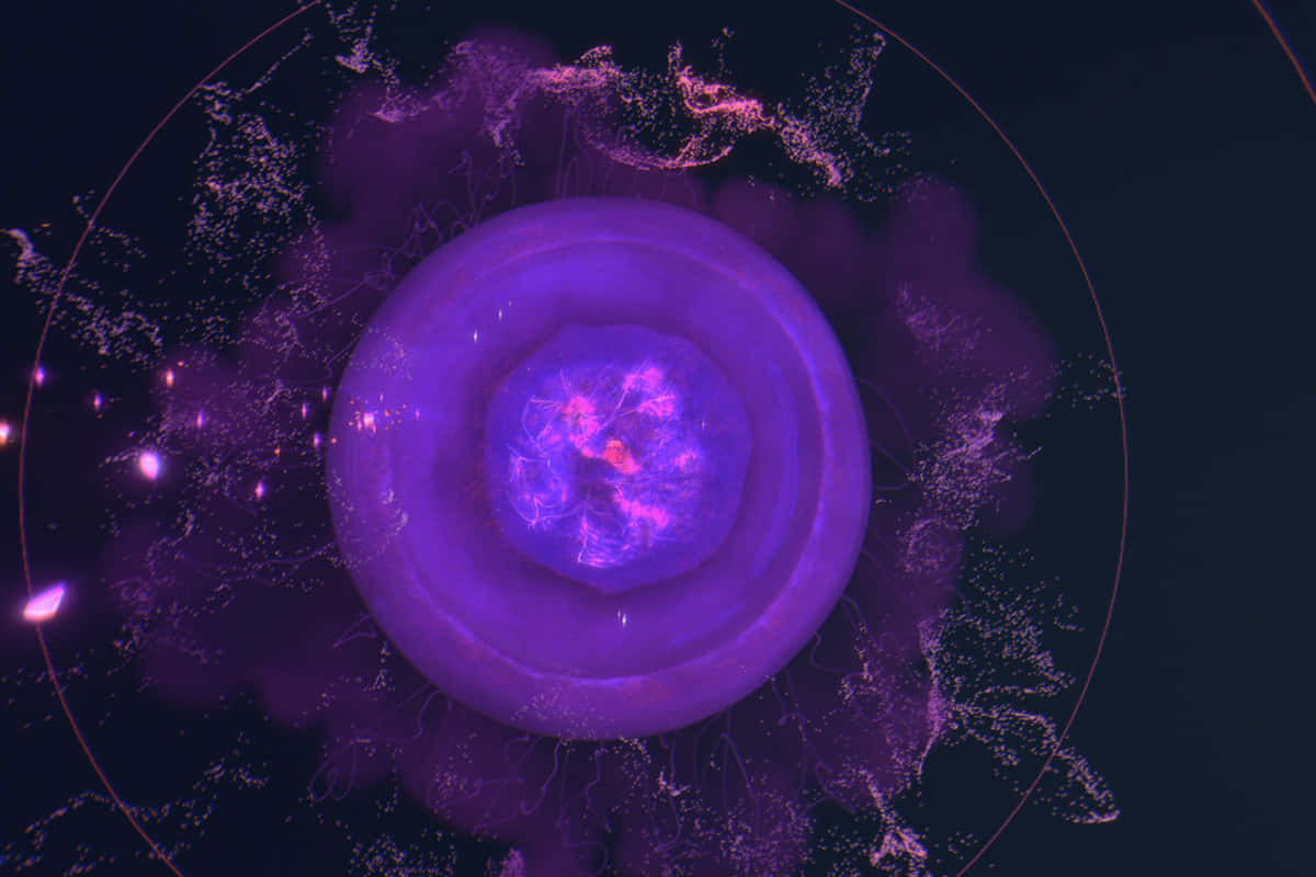 Power Stone, glowing purple jellyfish, neon pink tendrils, SD Desktop Wallpaper