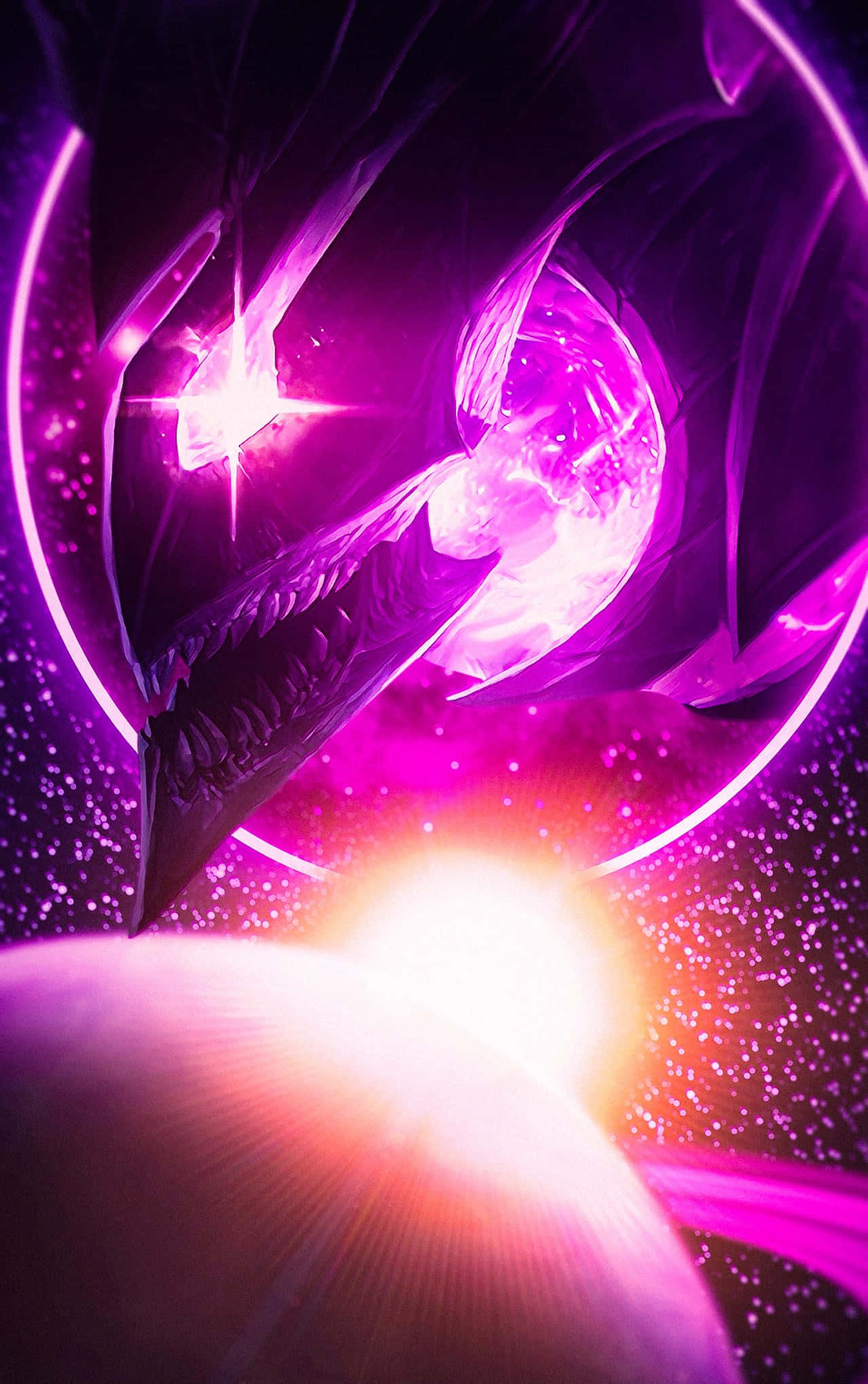 Power Stone, cosmic dragon, glowing purple eyes, Full HD Phone Wallpaper
