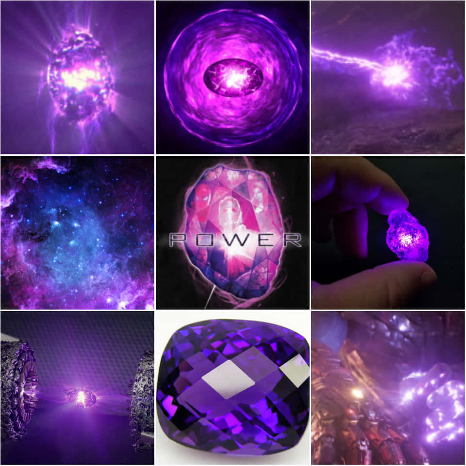 Power Stone, vibrant purple, glowing crystals, SD Desktop Wallpaper