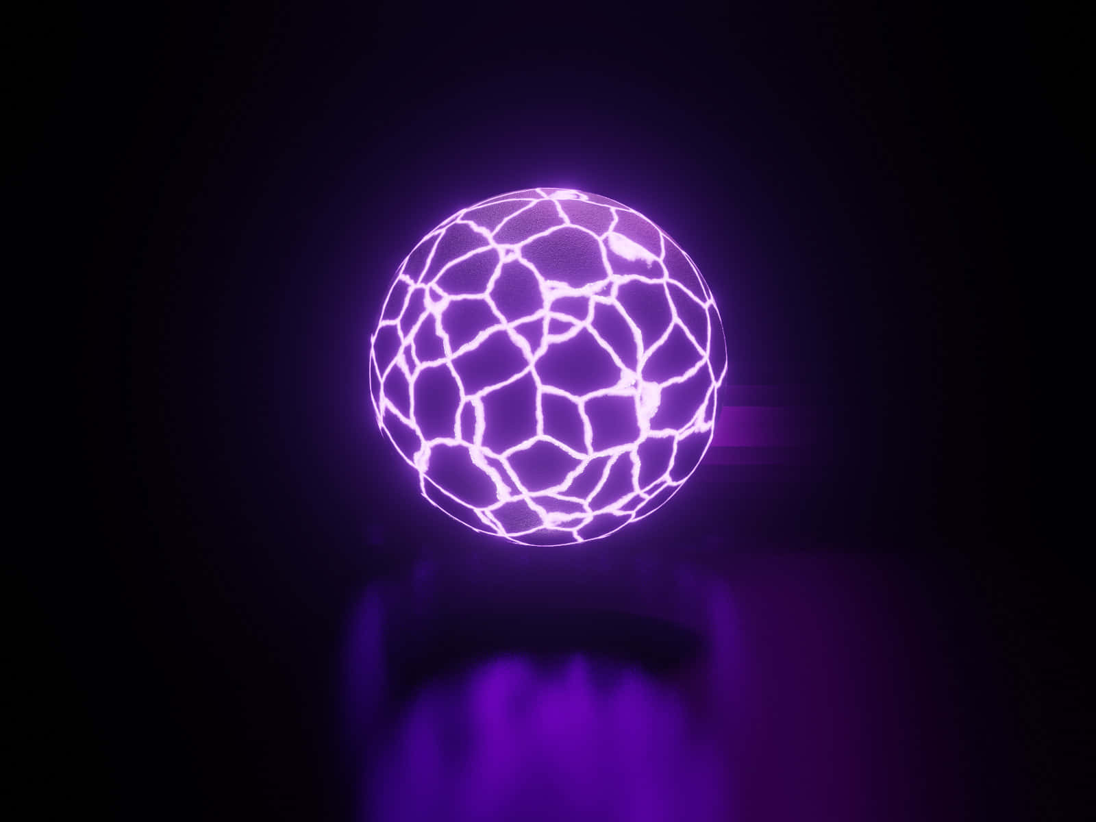 Power Stone, glowing purple sphere, crackled white energy lines, HD Desktop Wallpaper
