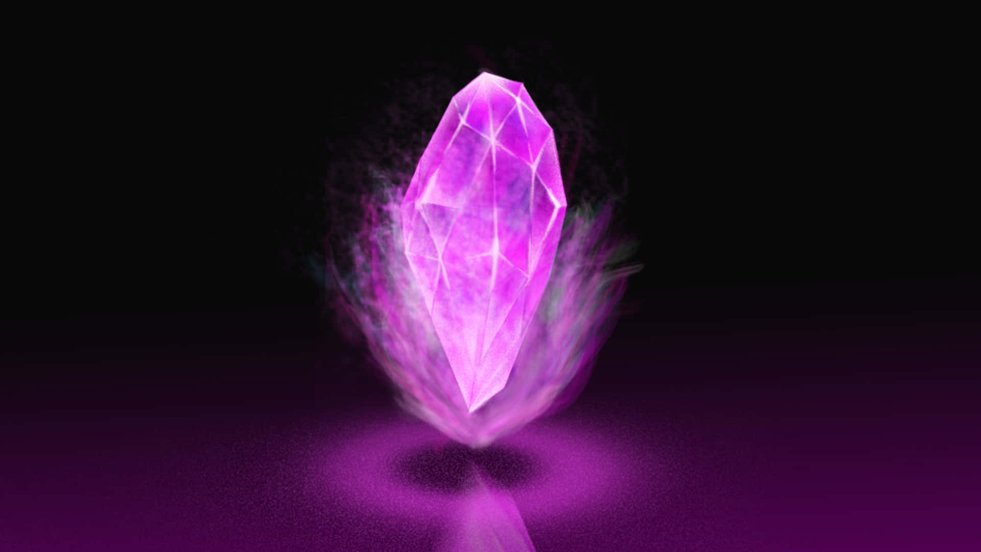 Power Stone, glowing purple crystal, dark background, Full HD Desktop Wallpaper