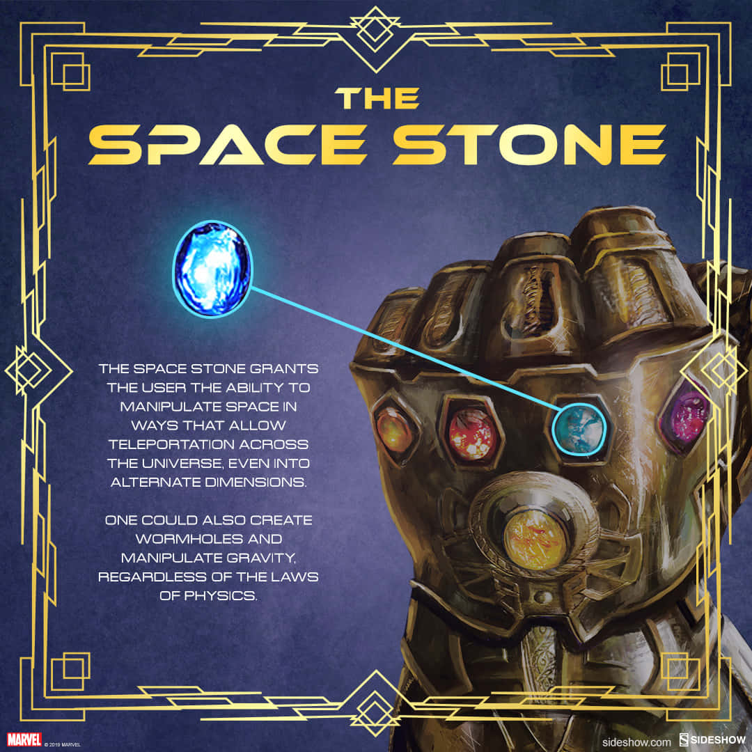 Space Stone, golden gauntlet, blue space stone, SD Desktop Wallpaper