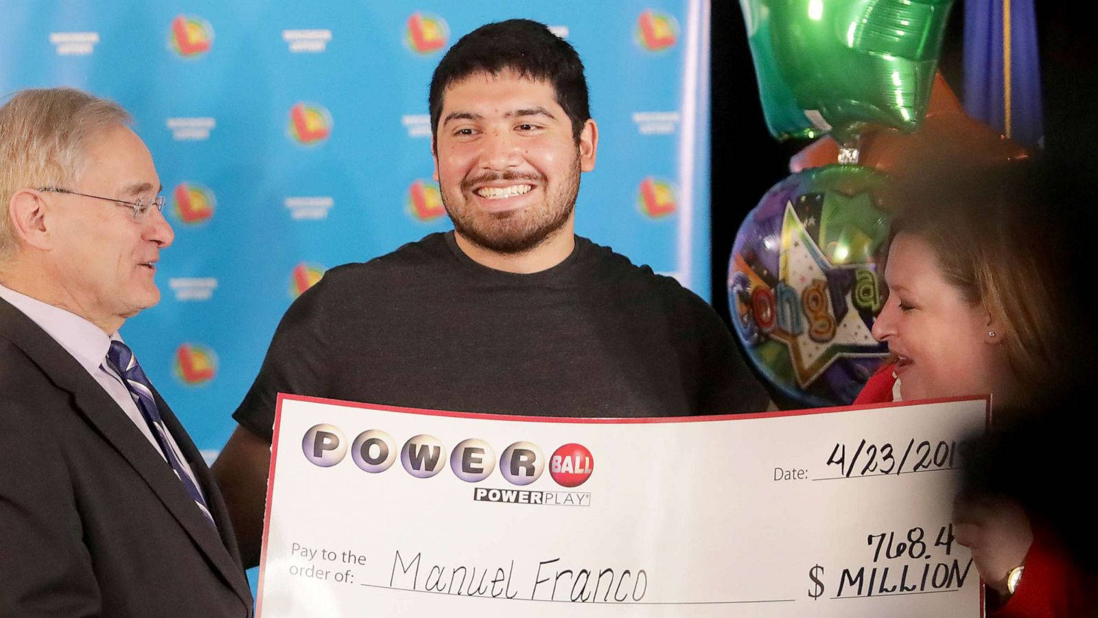 Powerball, 768.4 million dollars, giant check, HD Desktop Wallpaper