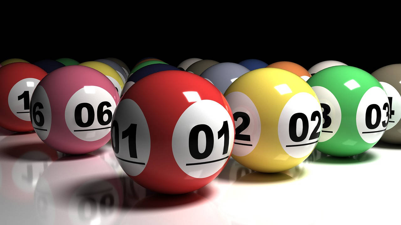 Colored Powerball Set, glossy, numbered 01 to 06, HD Desktop Wallpaper