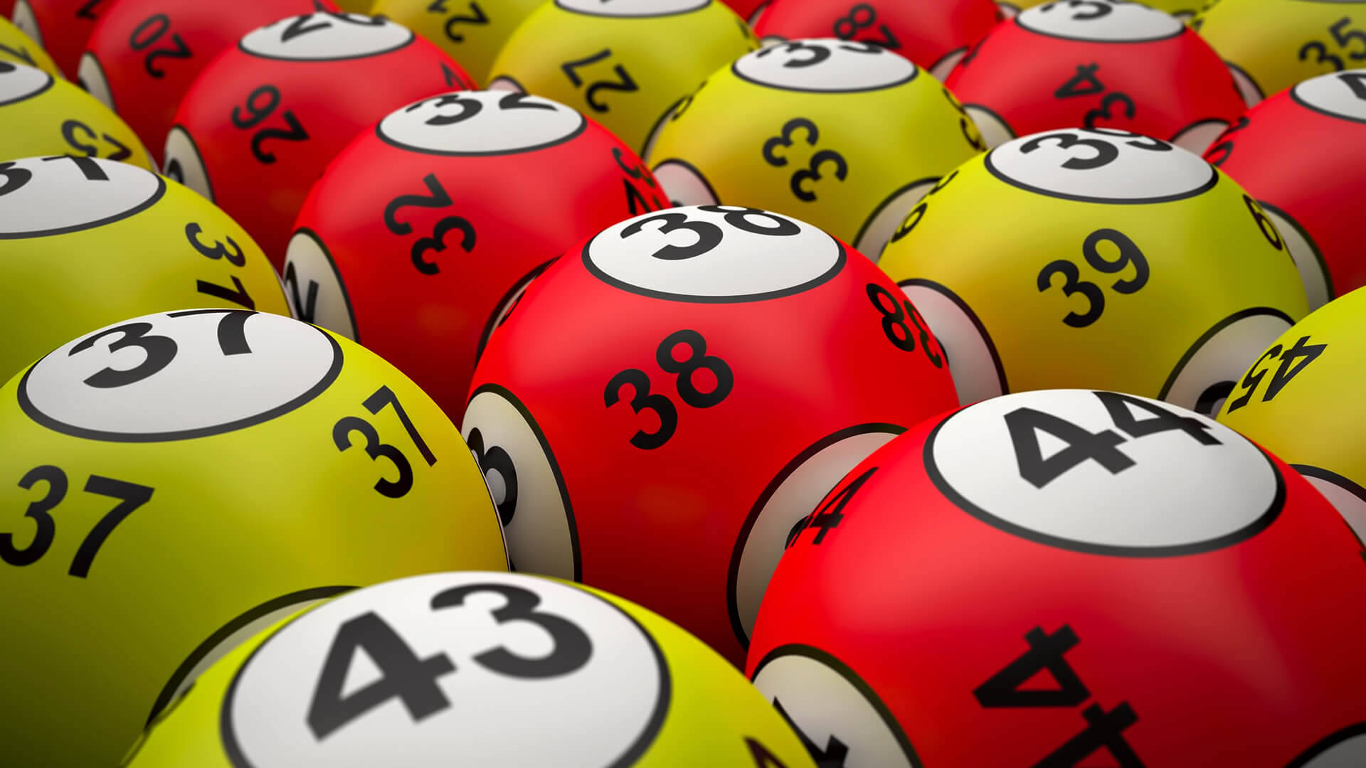Powerball, red, yellow, Full HD Desktop Wallpaper