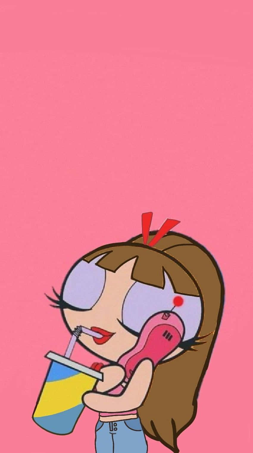 Powerpuff Girls, brown hair, red bow, HD Phone Wallpaper