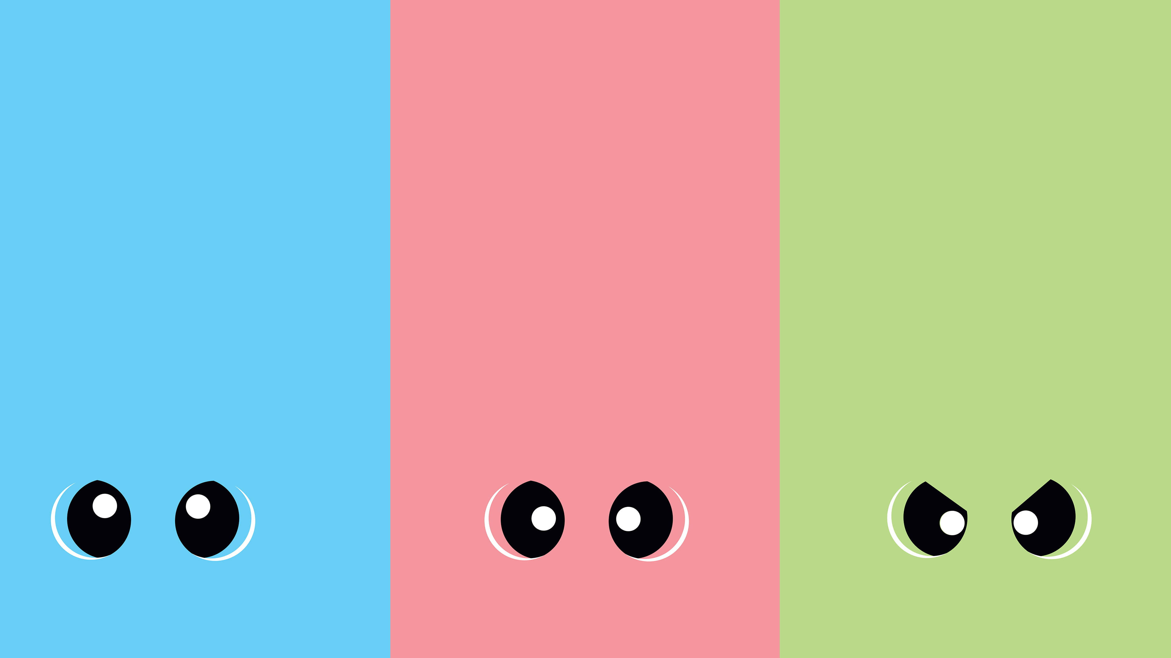 Powerpuff Girls, pastel blue, pink, 4K Desktop Wallpaper