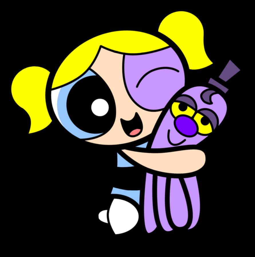 Powerpuff Girls, Bubbles, yellow pigtails, SD Phone Wallpaper