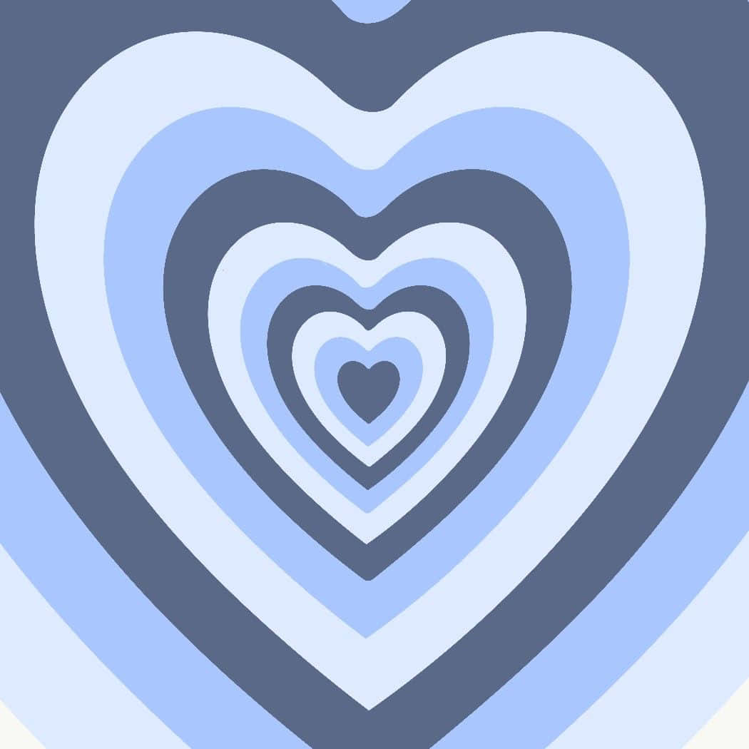 Powerpuff Girls Heart, pastel blue, concentric hearts, SD Desktop Wallpaper