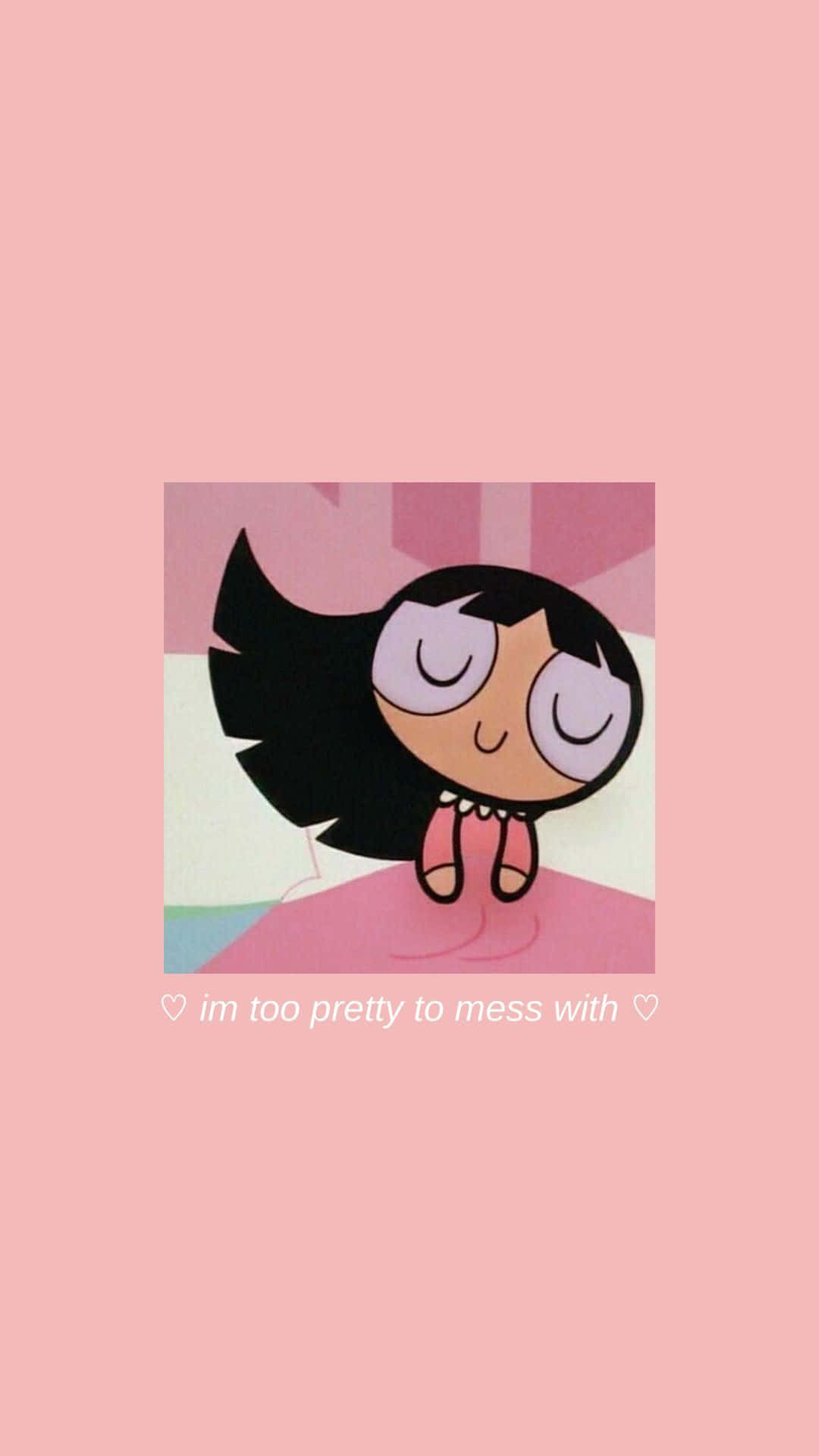 Powerpuff Girls, pink background, cartoon girl, Full HD Phone Wallpaper