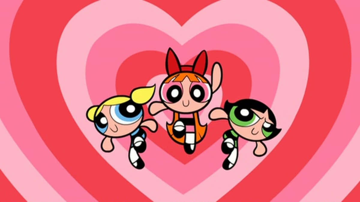Powerpuff Girls, heart, pink, SD Desktop Wallpaper