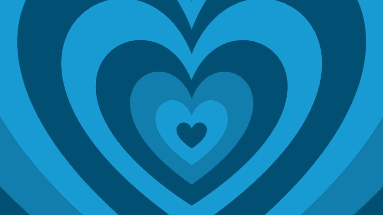 Powerpuff Girls, heart, blue, HD Desktop Wallpaper
