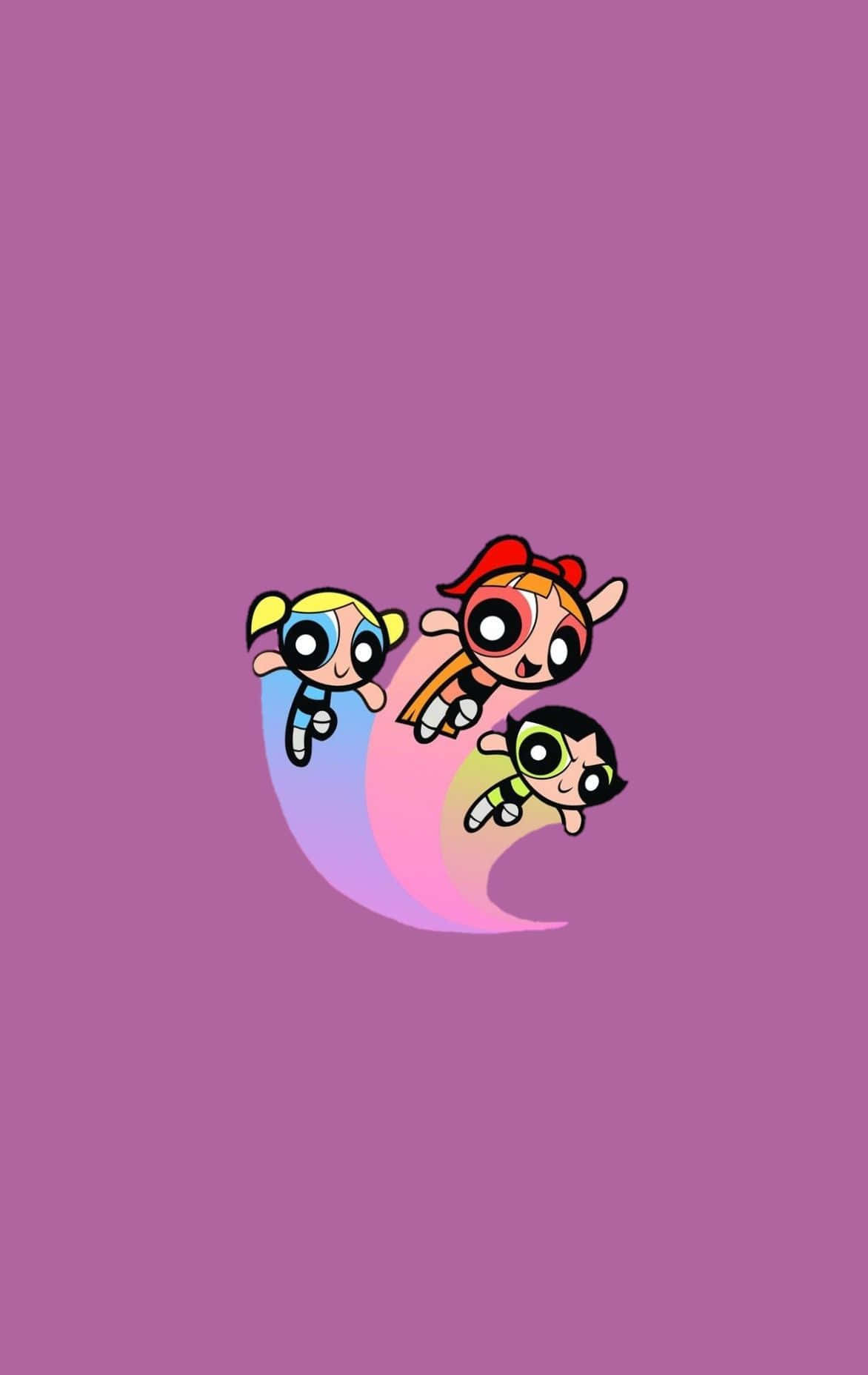 Powerpuff Girls, big eyes, colorful arc, HD Phone Wallpaper