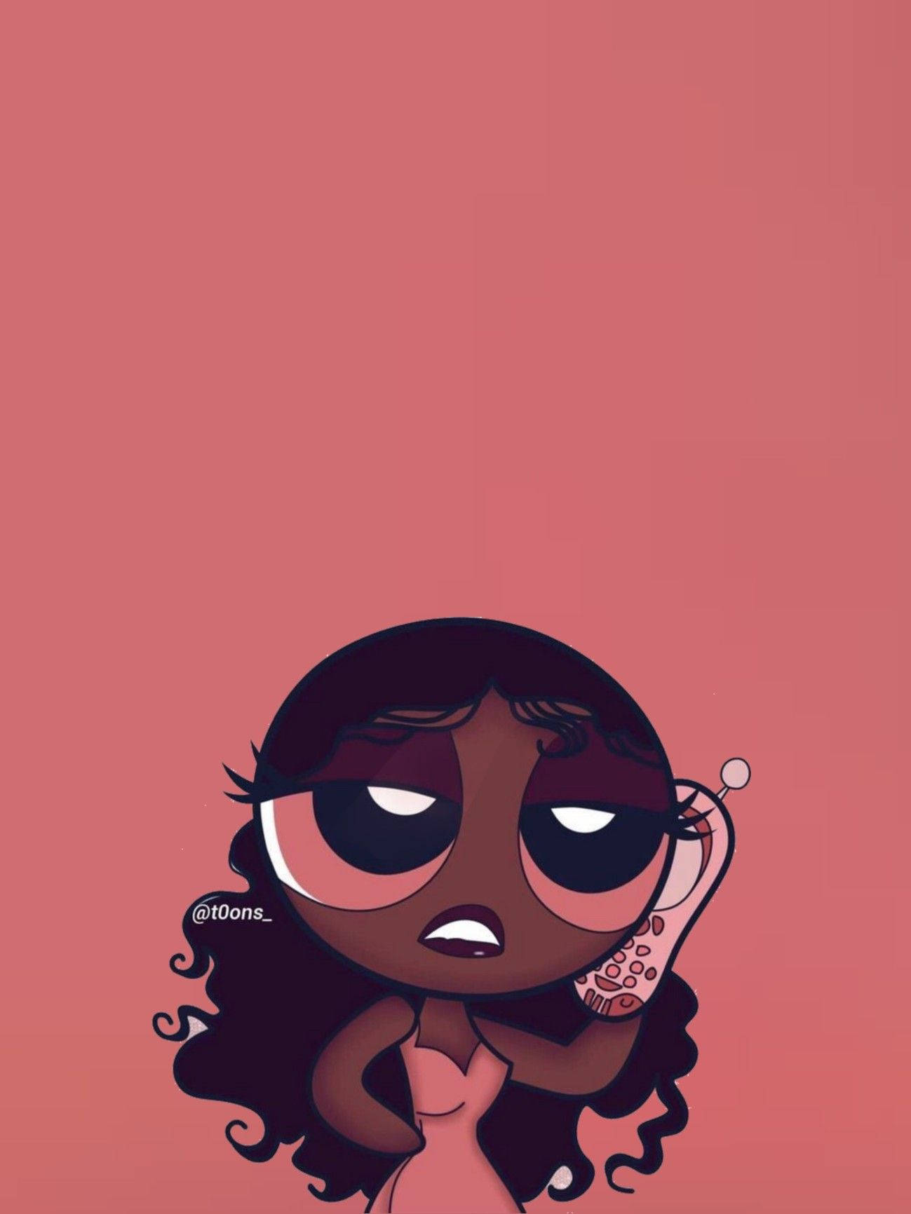 Powerpuff Girls, sleek curly ponytail, bubble tea cup, HD Phone Wallpaper