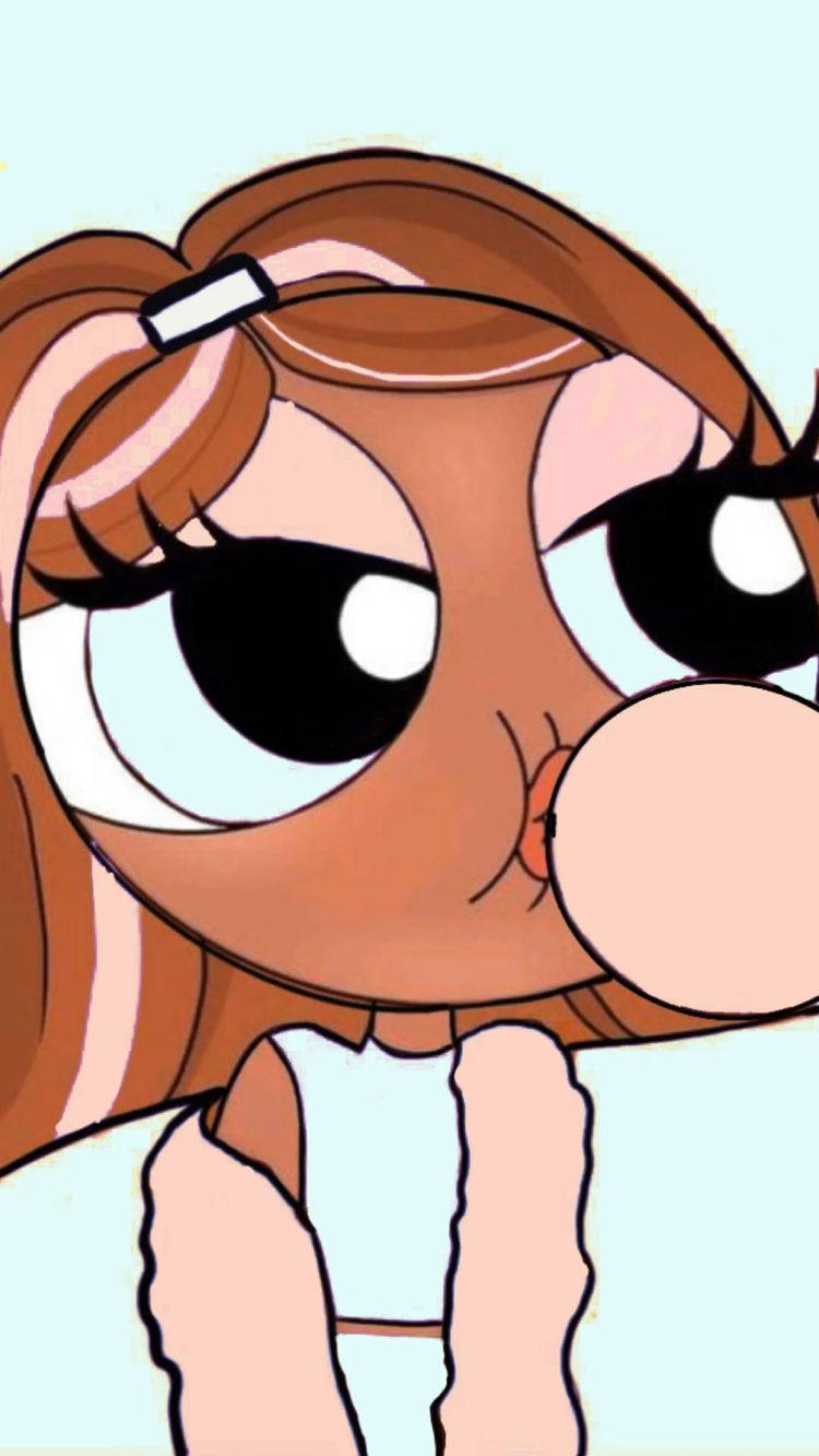 Powerpuff Girls, black, bubblegum, HD Phone Wallpaper