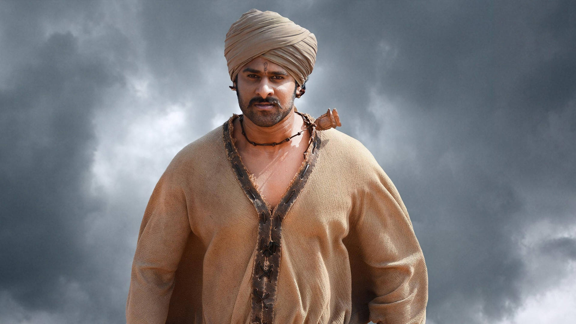 Prabhas, beige turban, robe, Full HD Desktop Wallpaper