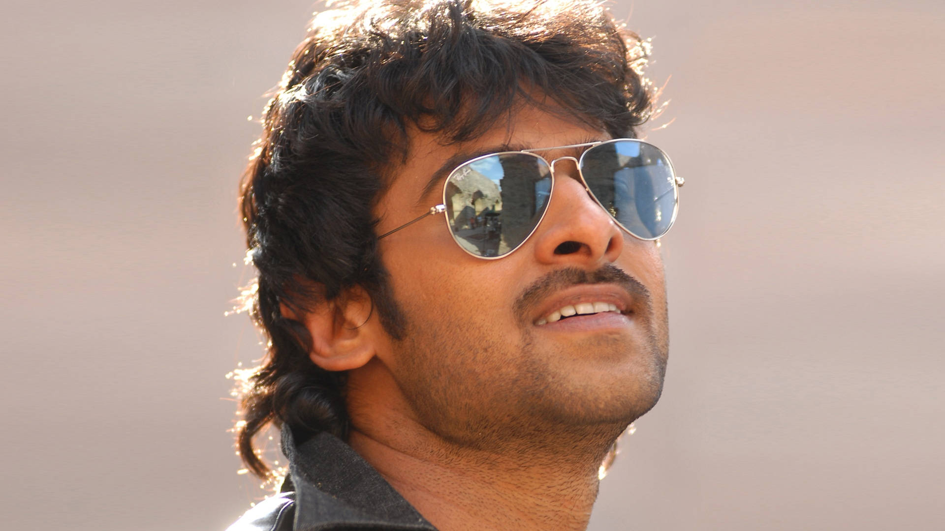 Prabhas, shining sunlight, dark curly hair, Full HD Desktop Wallpaper