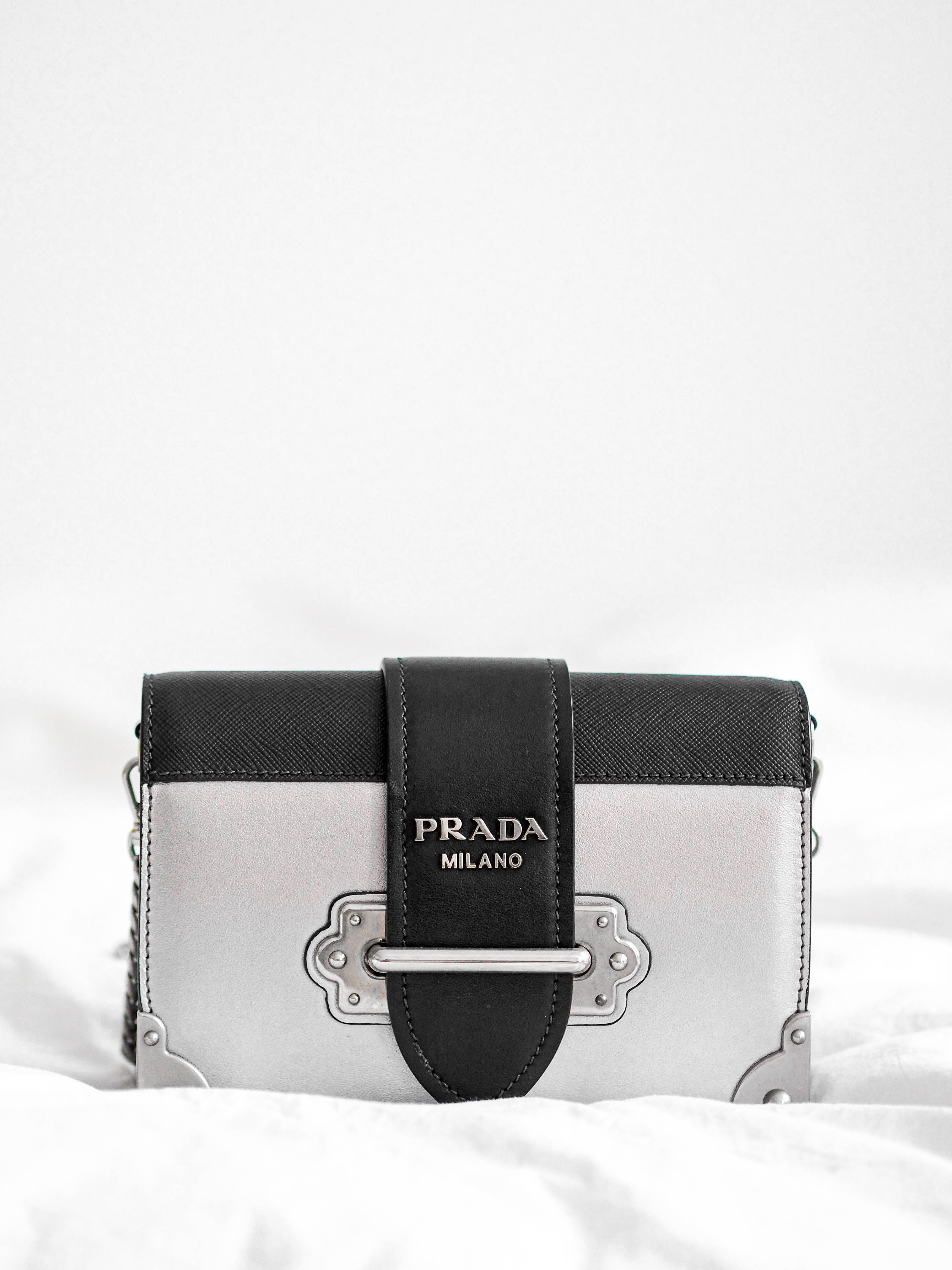 Prada, silver, black, 4K Phone Wallpaper