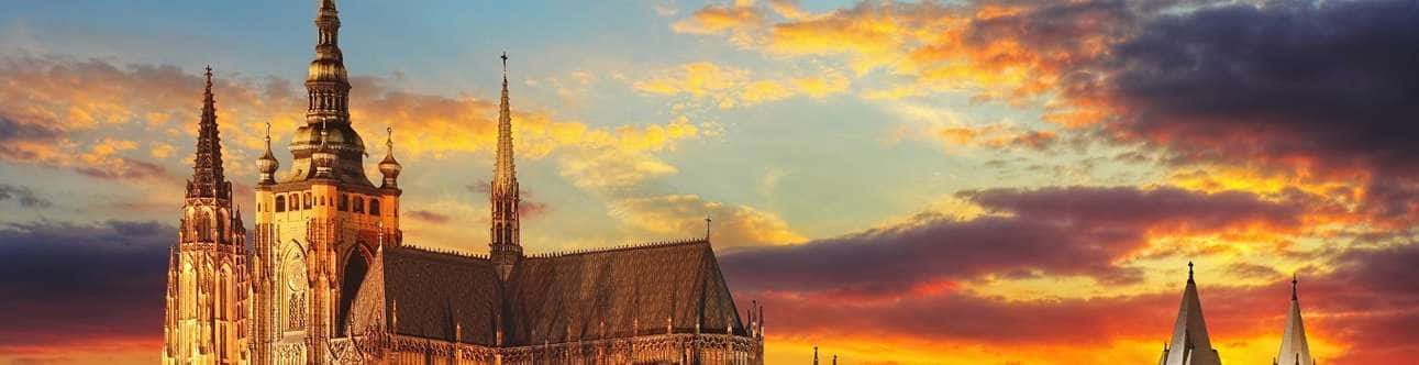 Prague Castle, gothic cathedral, spires, HD Desktop Wallpaper